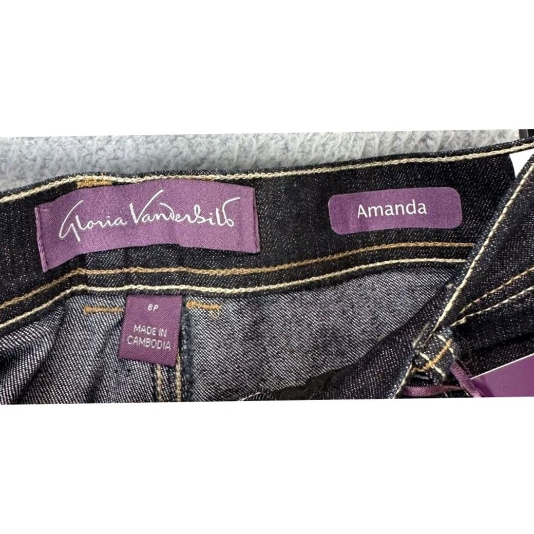 Gloria Vanderbilt Gloria Vanderbilt Amanda Jeans Womens 8 Petite Navy Classic Fit Denim Ladies NEW Jeans Straight 8 Petite Navy Blue Classic Fit Mens Womens Girls Size 30" / US 8 / IT 44 - 3 Thumbnail