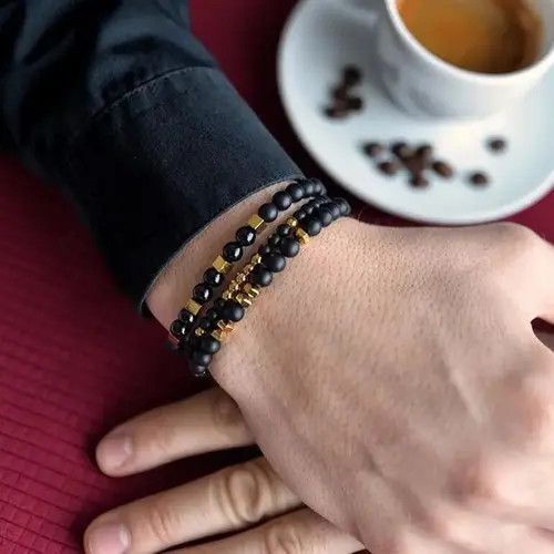 Other Black 3 pieces/ set Bead Bracelet Size ONE SIZE - 2 Thumbnail