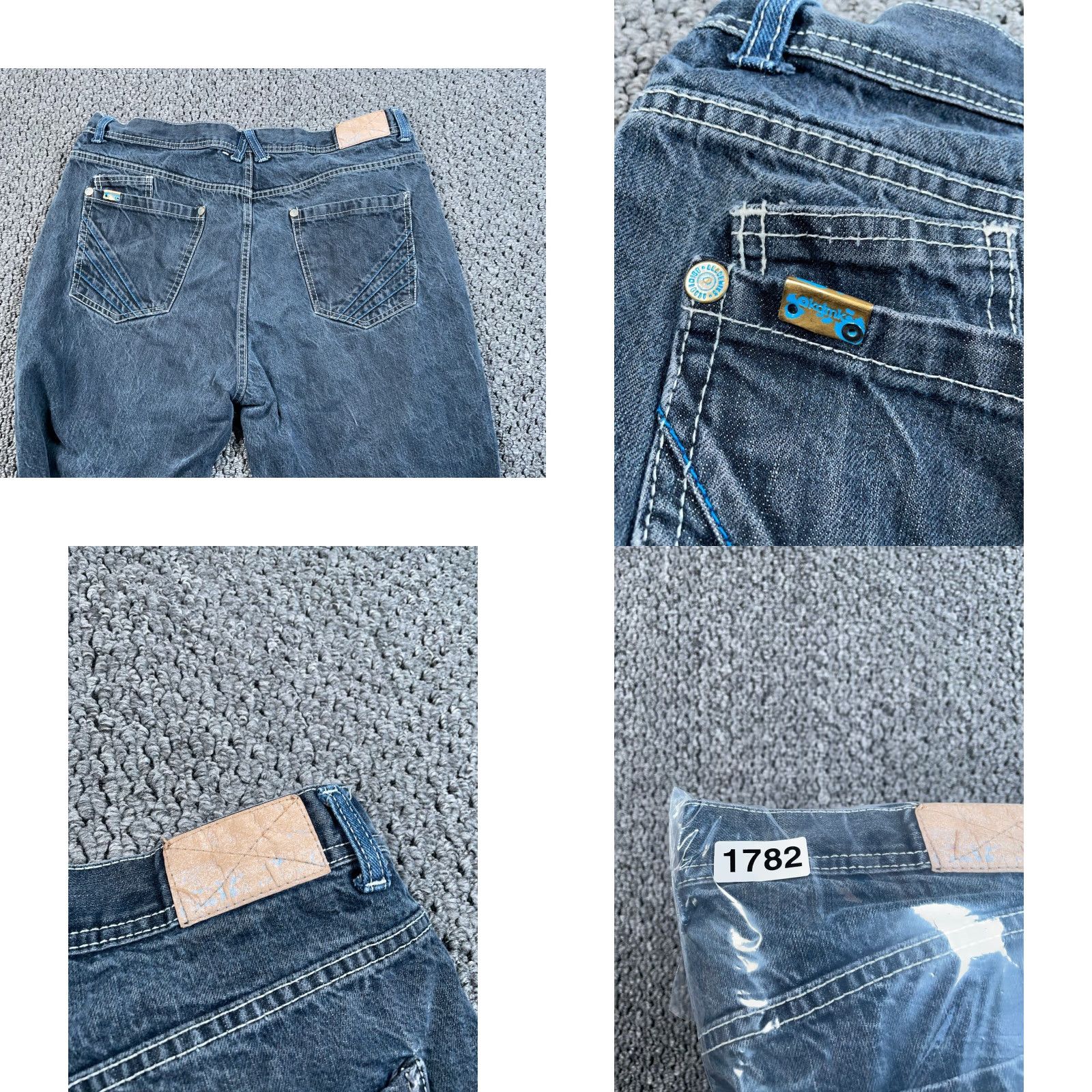 Akademiks VINTAGE Akademiks Jeans Men's 38 x 30 Blue Denim High Rise Relaxed Straight 90s Hip Hop Baggy Loose Fit 5-Pocket Zip Fly Size US 39 - 9 Thumbnail