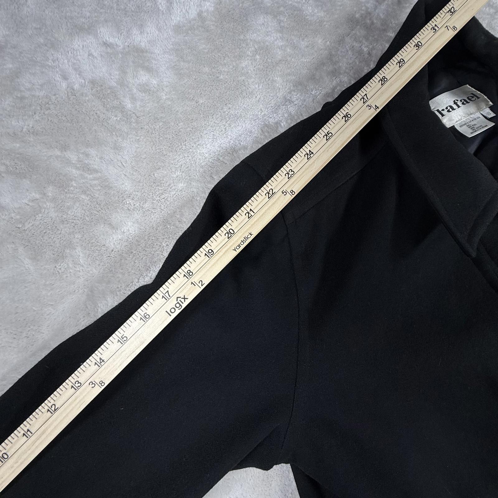 Other Rafael Jacket Women's 16 Black 100% Wool Full Zip Size US L / EU 52-54 / 3 - 6 Thumbnail