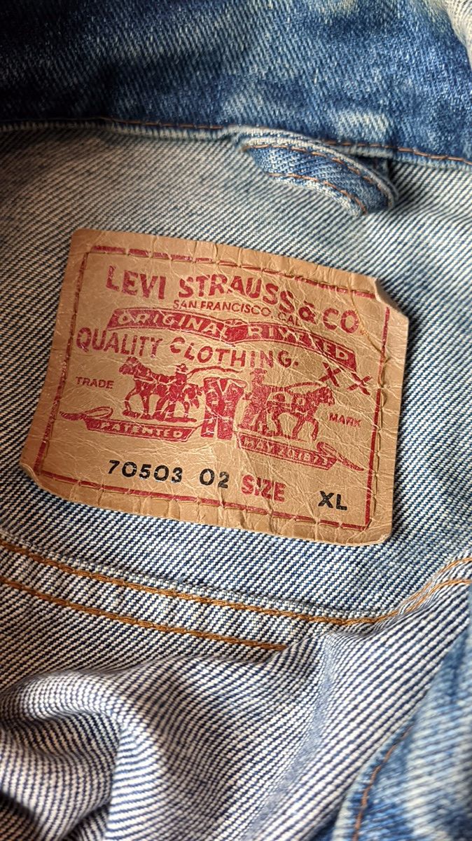 Japanese Brand × Levi's × Vintage Y2K 90s Levis vintage faded washed denim jacket ripped Size US XL / EU 56 / 4 - 6 Thumbnail