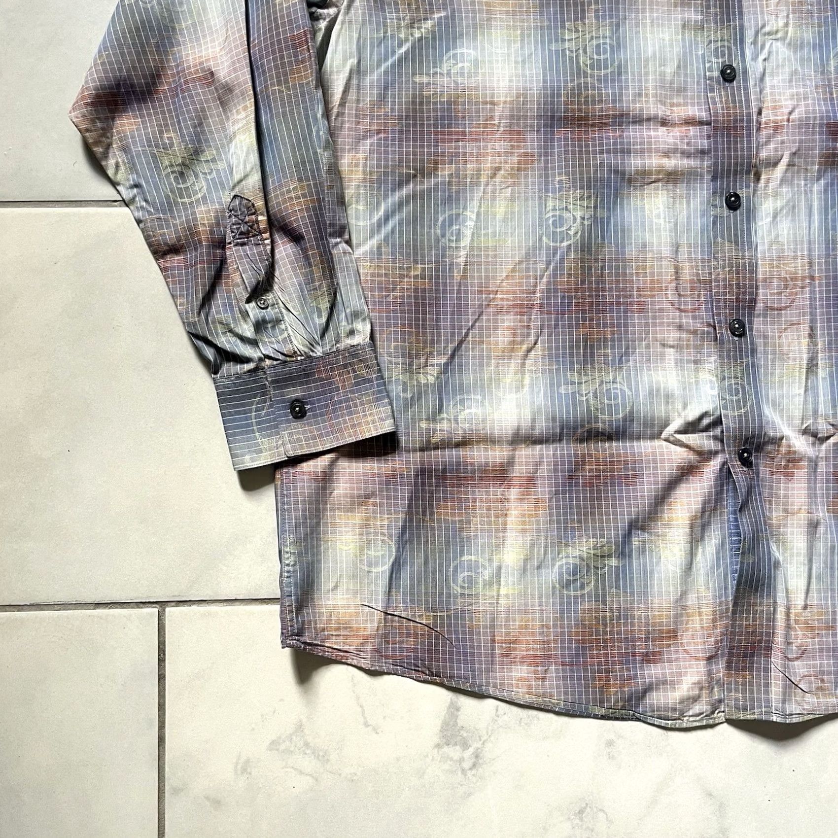Johnston & Murphy Johnston & Murphy Shirt 2XL XXL Blue Red Multicolor Paisley Button-Up Mens Tailored Fit Cotton Size US XXL / EU 58 / 5 - 5 Thumbnail