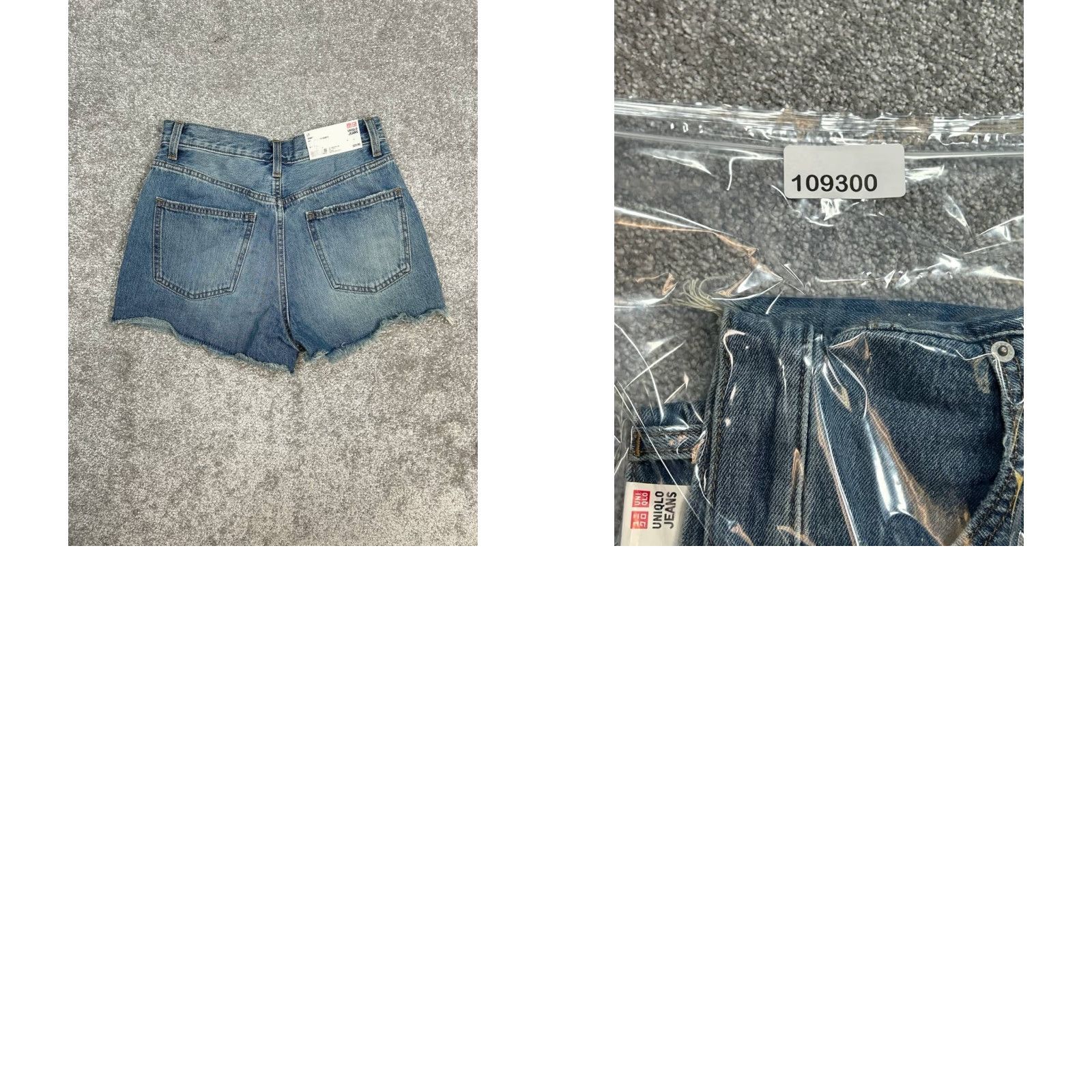 Uniqlo Uniqlo Shorts Womens 24 Blue Cut Off Distressed Denim High Rise Frayed Hem New Size 42" / US 20 - 8 Thumbnail