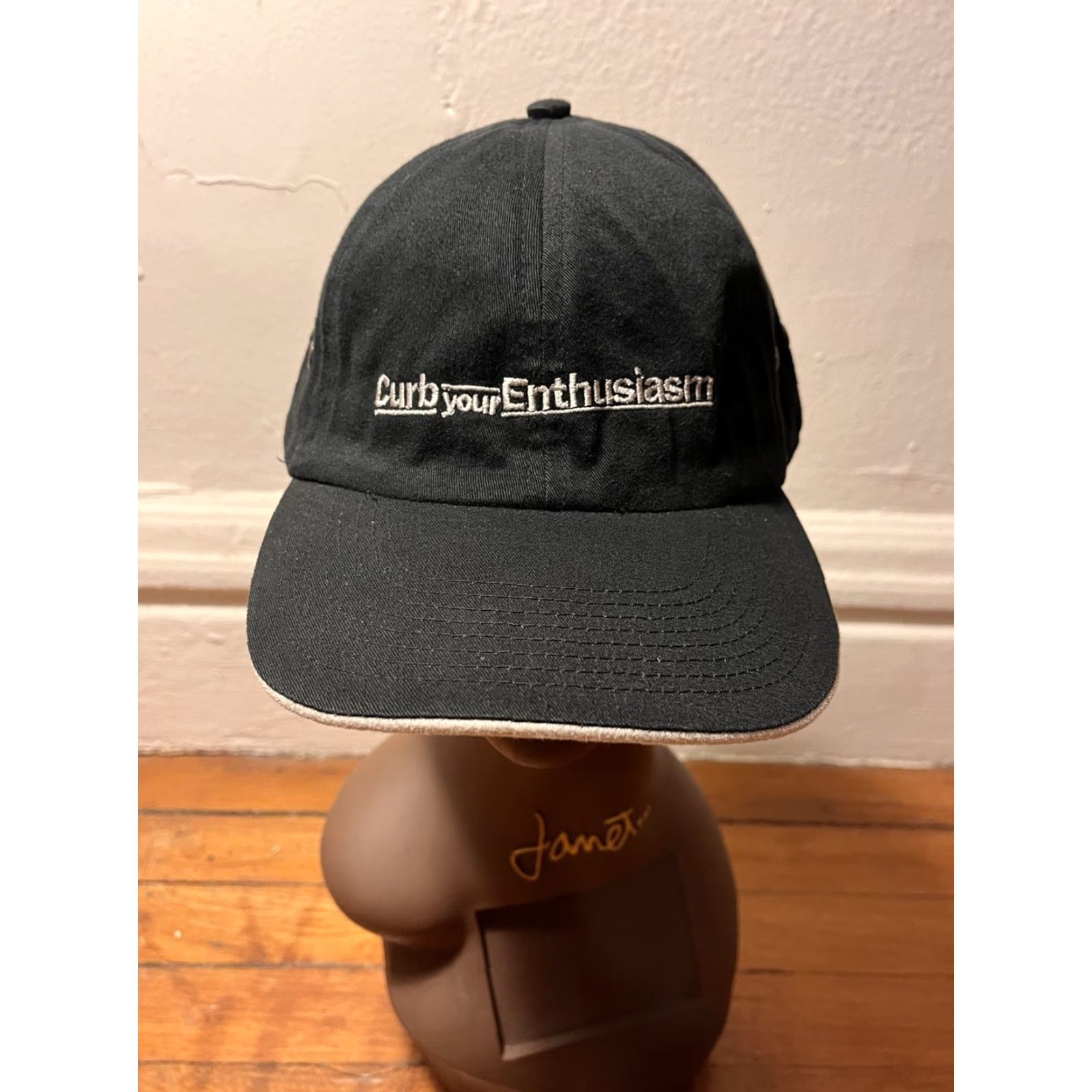 Vintage VINTAGE Curb Your Enthusiasm Larry David Official HBO Hat Black Baseball Cap Men One Size Cotton Brand KNP Size ONE SIZE - 2 Thumbnail