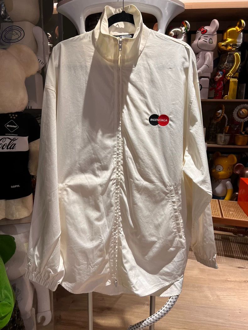 Balenciaga Balenciaga White Embroidered Logo Windbreaker Size 44 In S Size US S / EU 44-46 / 1 - 1 Thumbnail