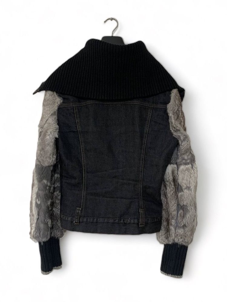 Dolce & Gabbana Vintage D&G Dolce Gabbana Rabbit Fur Denim Jacket sz.L Size L / US 10 / IT 46 - 2 Thumbnail