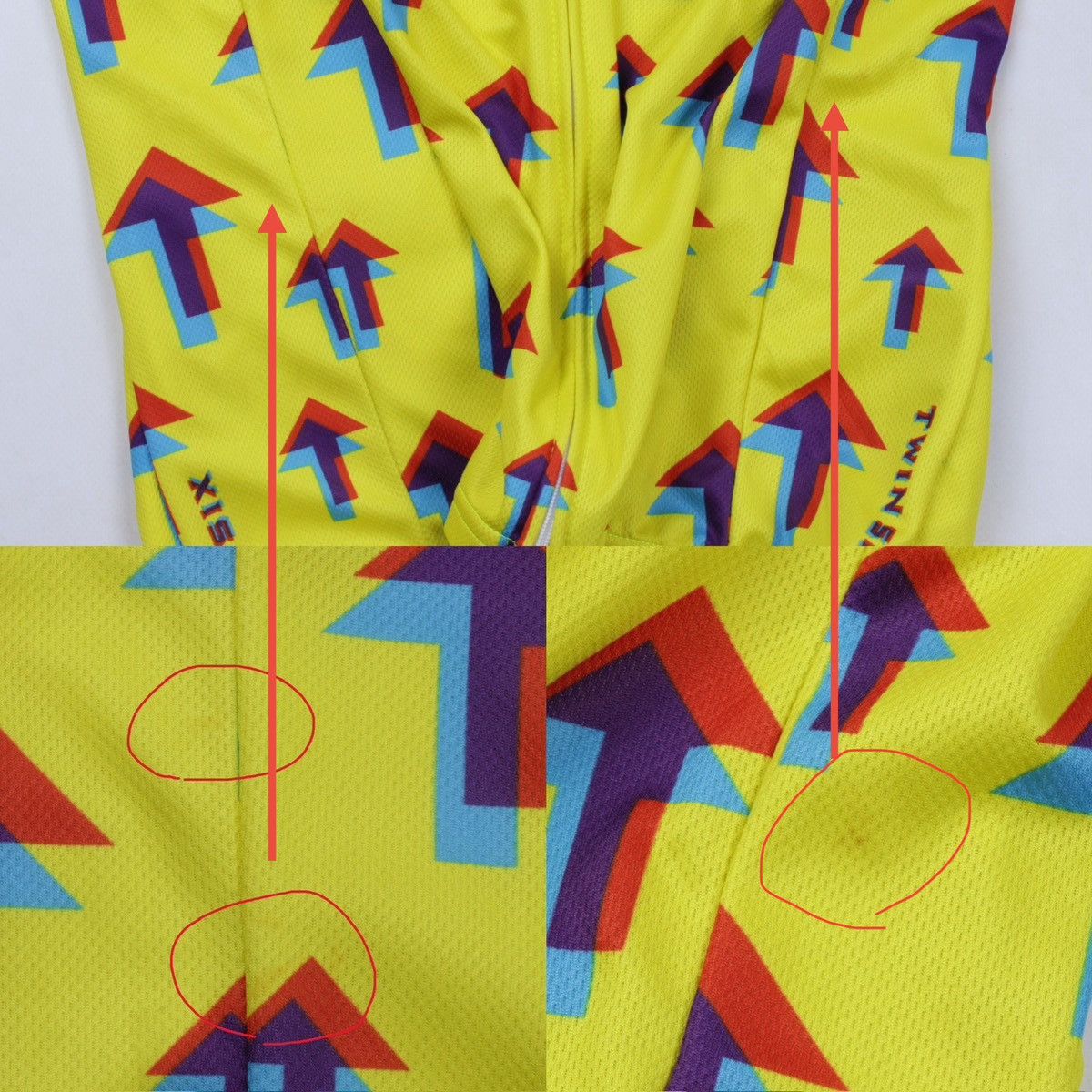 Vintage TWIN SIX Yellow Geometric Arrow Full Zip Cycling Jersey Size US L / EU 52-54 / 3 - 12 Thumbnail