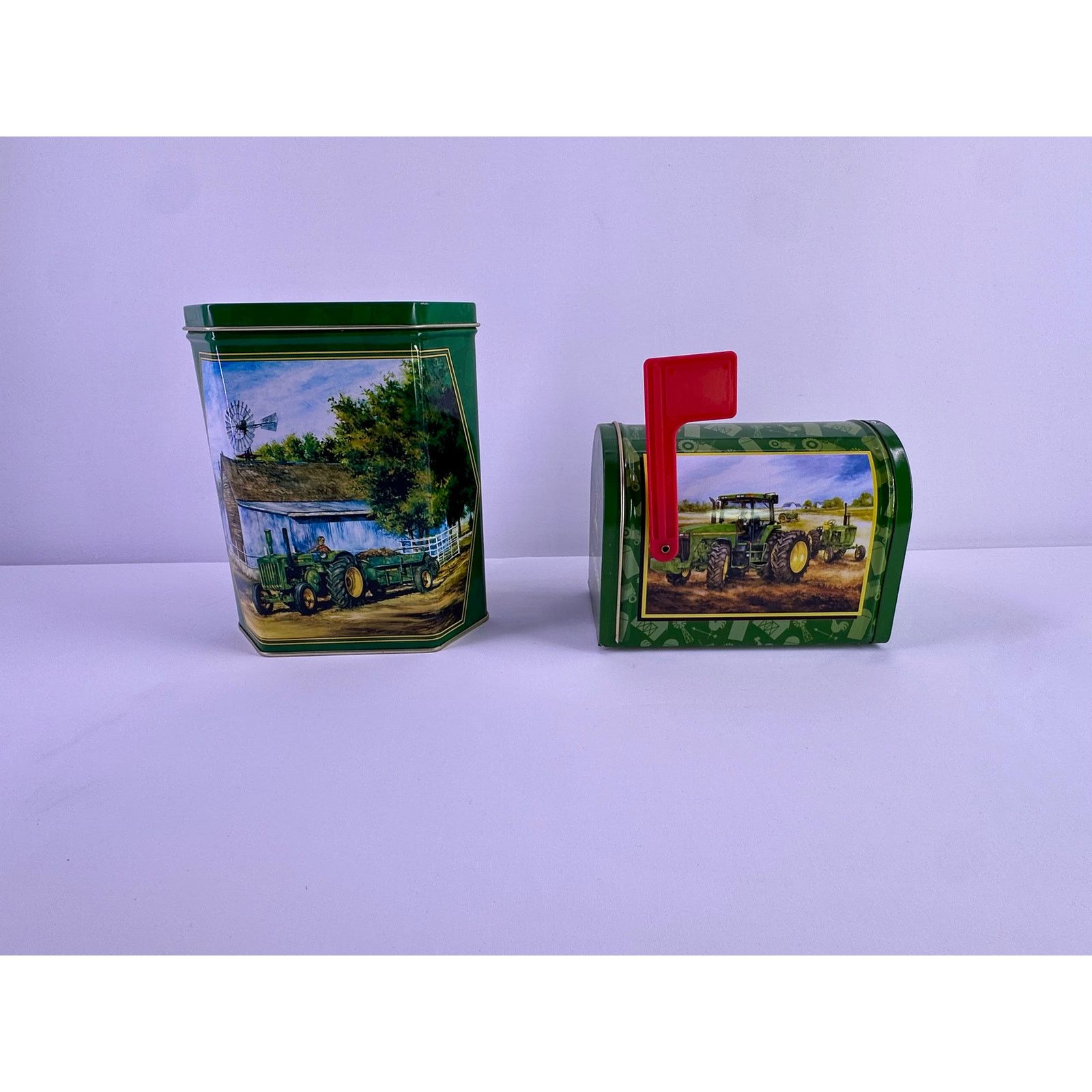 John Deere John Deere Mini Collection Mail Box & hexagon tin D Tractor Size ONE SIZE - 1 Thumbnail