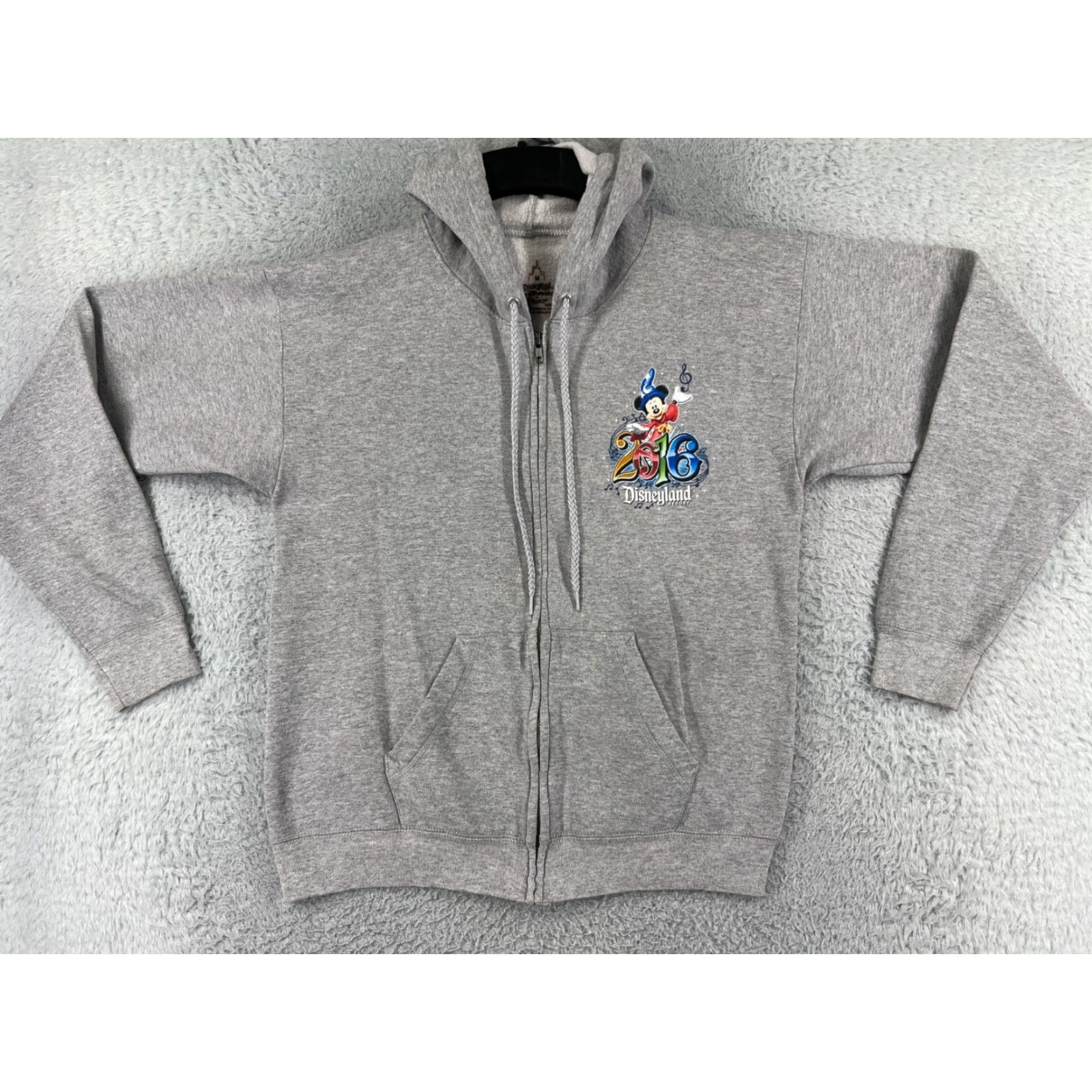 Disney Mickey Mouse Sweater Womens Small Gray Full Zip Hoodie Pockets Long Sleeve 2016 Size S / US 4 / IT 40 - 2 Thumbnail