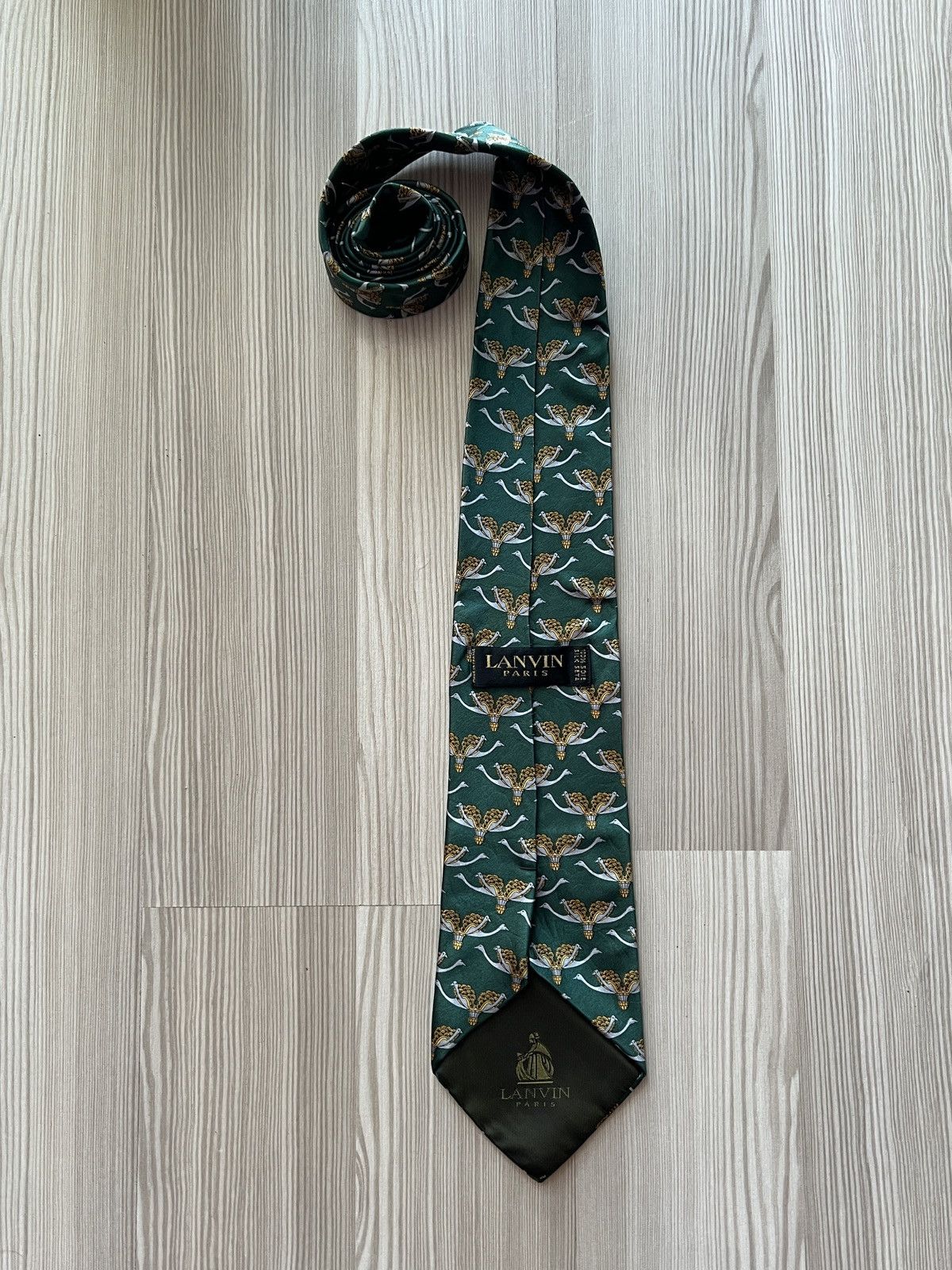 Lanvin Vintage Lanvin Silk Goose Tie Size ONE SIZE - 1 Thumbnail