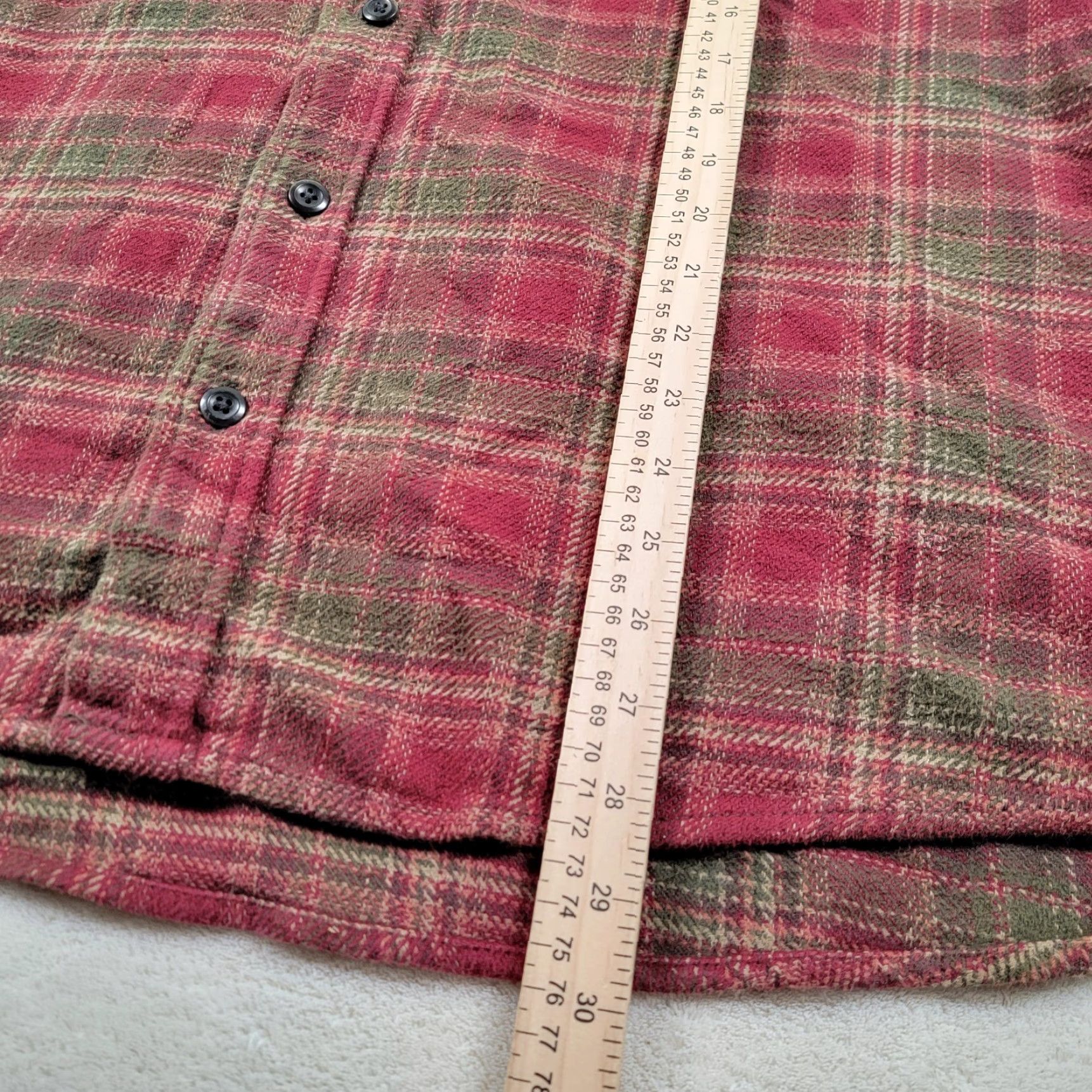 Orvis Orvis Shirt Mens XL Red Plaid Heavyweight Flannel Double Pocket Hand Warmer Size US XL / EU 56 / 4 - 7 Thumbnail