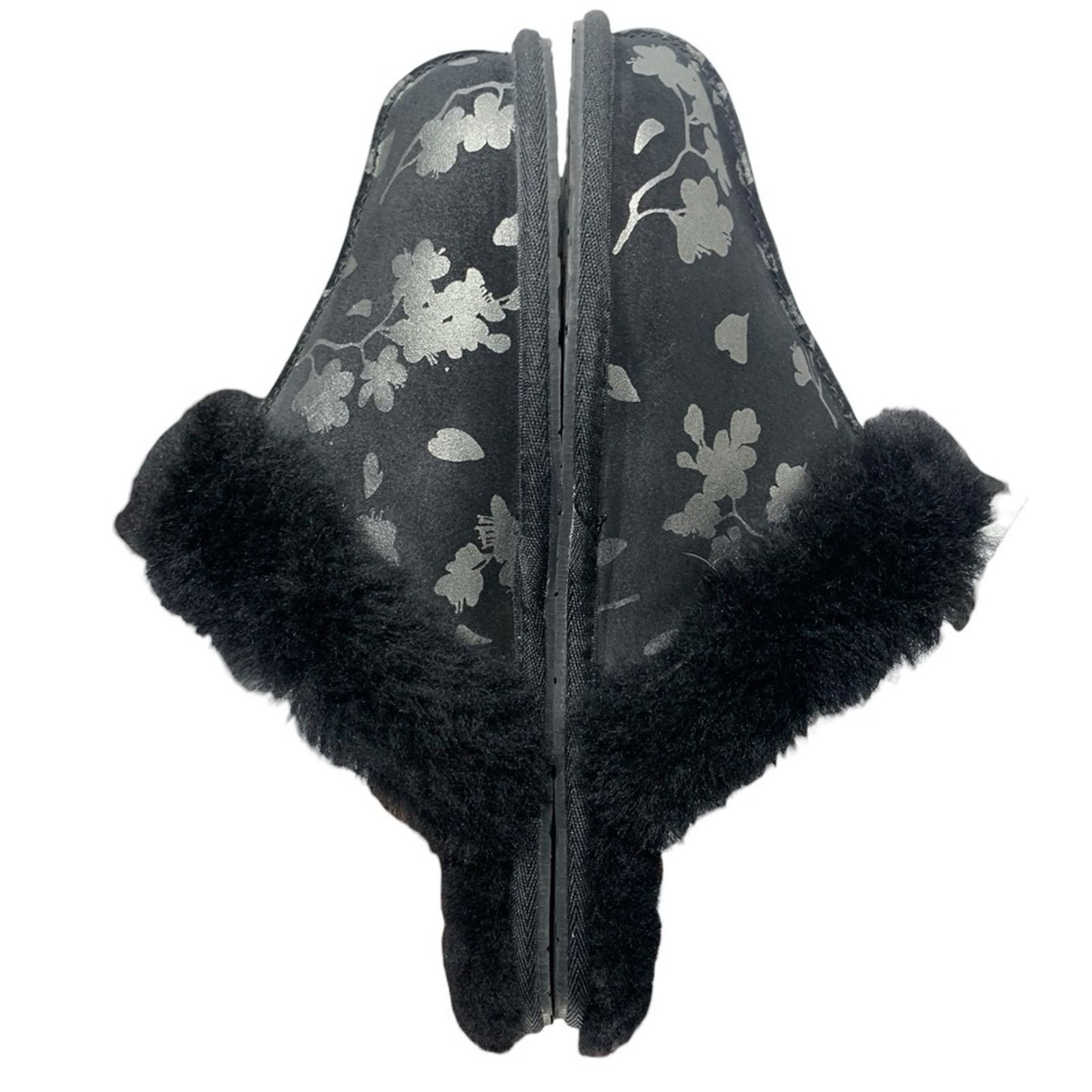Ugg UGG SCUFFETTE II Floral Foil Slippers SZ 9 US black & sliver Size US 9 / IT 39 - 6 Thumbnail
