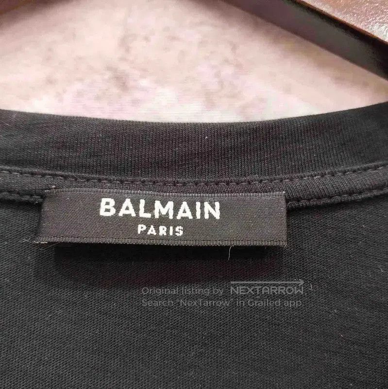 Balmain Balmain Women's Black Cotton Short Sleeve T-Shirt . Size S / US 4 / IT 40 - 4 Thumbnail