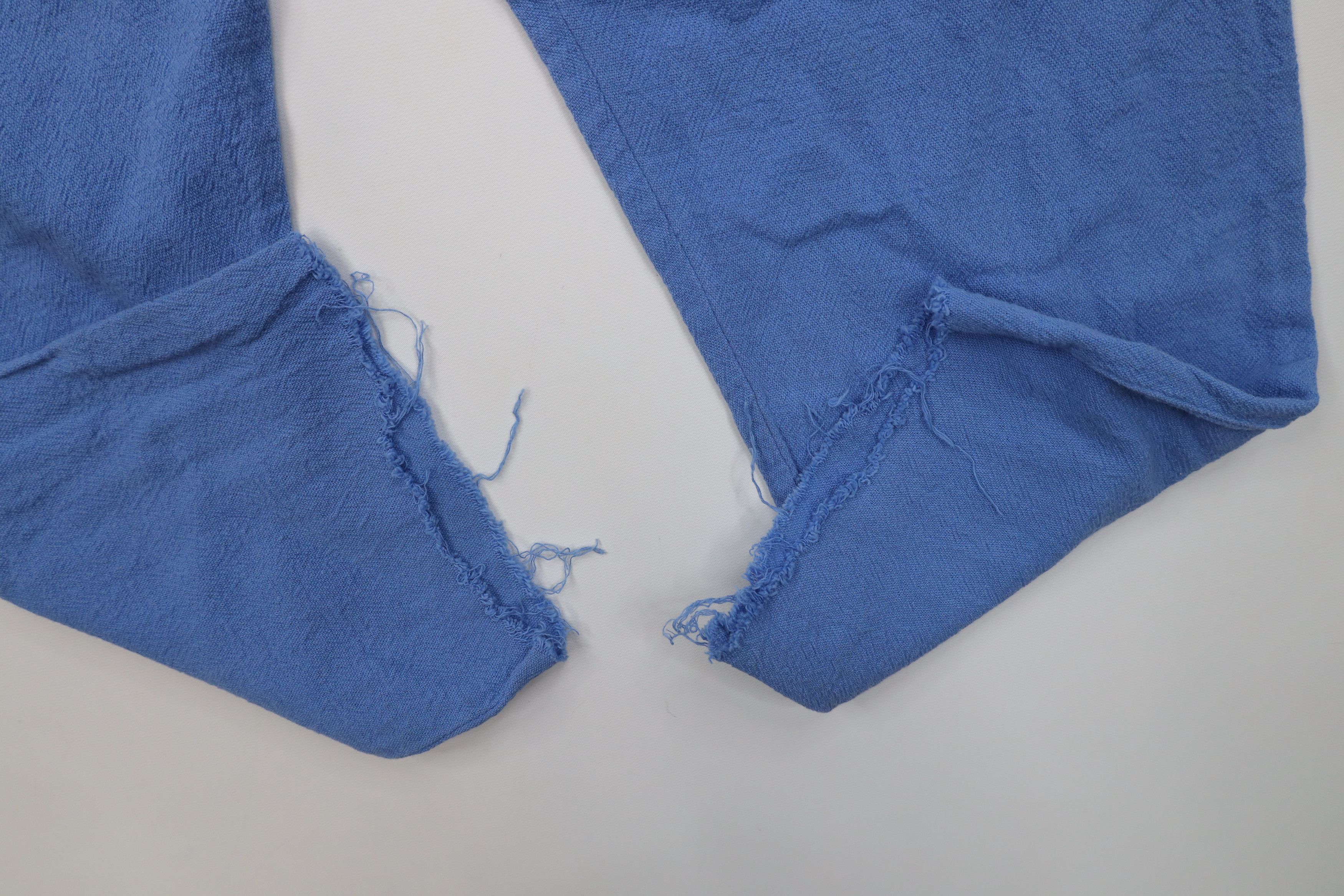 Vintage Vintage 90s Streetwear Gauzy Cotton Wide Leg Pants Blue USA Size 30" / US 8 / IT 44 - 5 Thumbnail