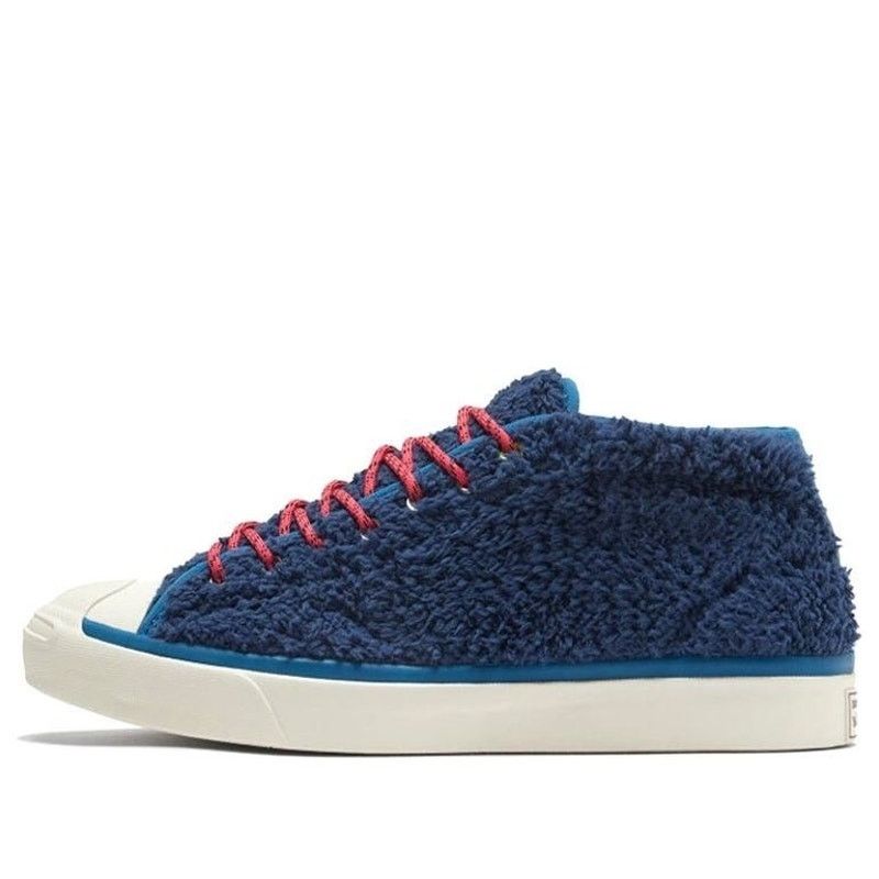 Converse CONVERSE JACK PURCELL WOMEN’S 5 MID RETRO SHERPA NAVY LEMON Size US 5 / IT 35 - 2 Thumbnail