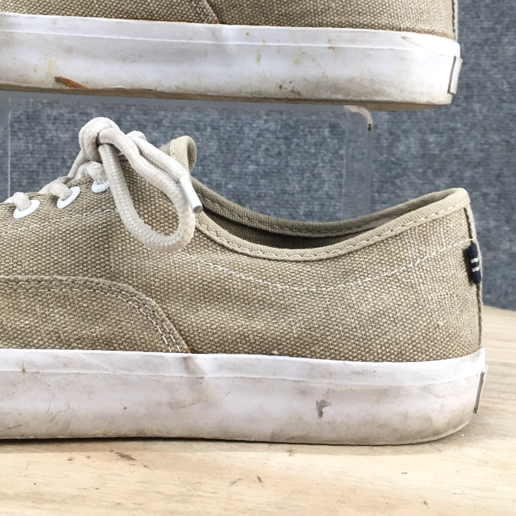 Nautica Nautica Shoes Mens 9.5 Landen Sneakers Brown Canvas Lace Up Low Top Round Toe Size US M / EU 48-50 / 2 - 6 Thumbnail