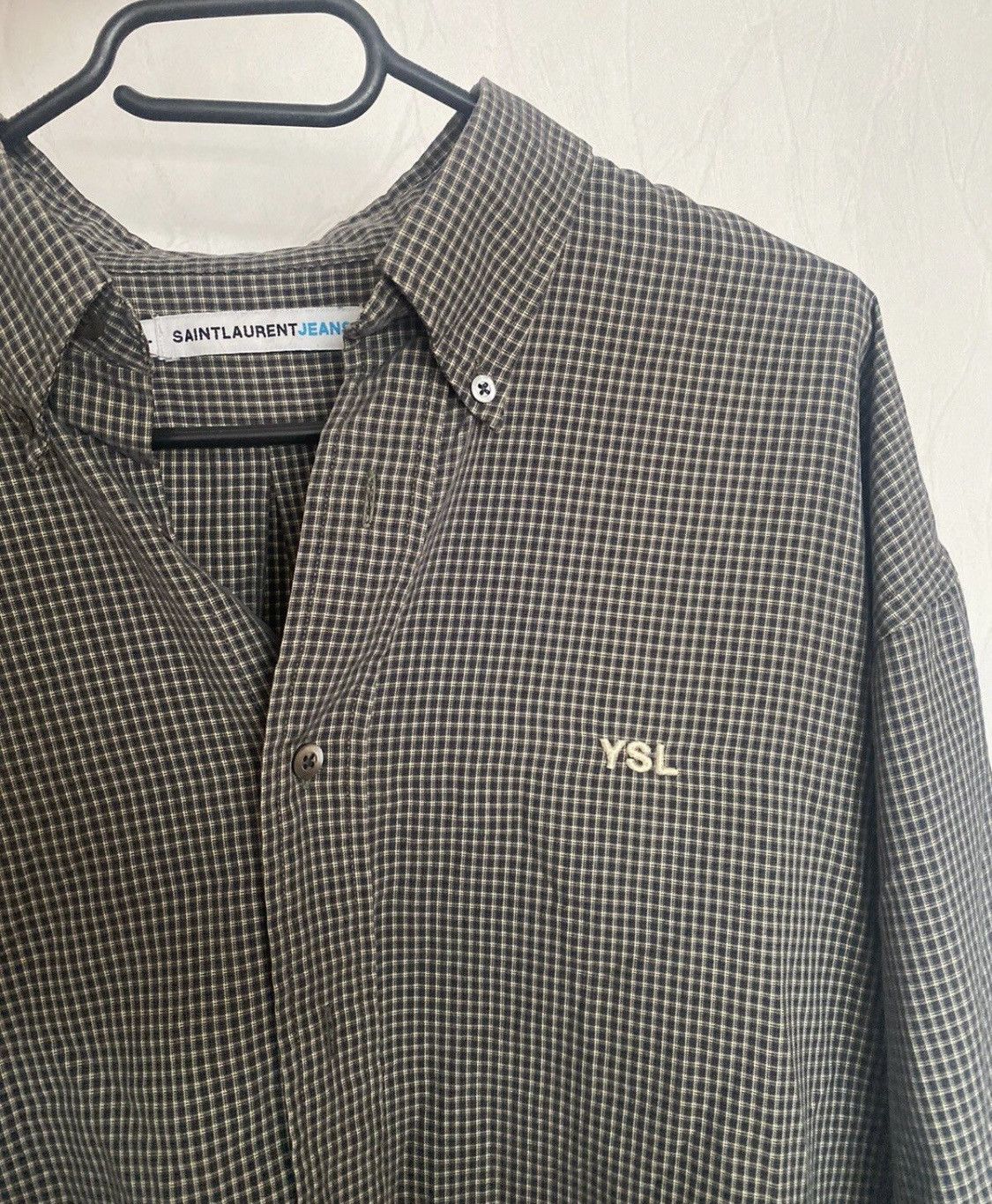 Yves Saint Laurent Yves Saint lauren mini logo YSL streetwear shirt button up Size US L / EU 52-54 / 3 - 5 Thumbnail