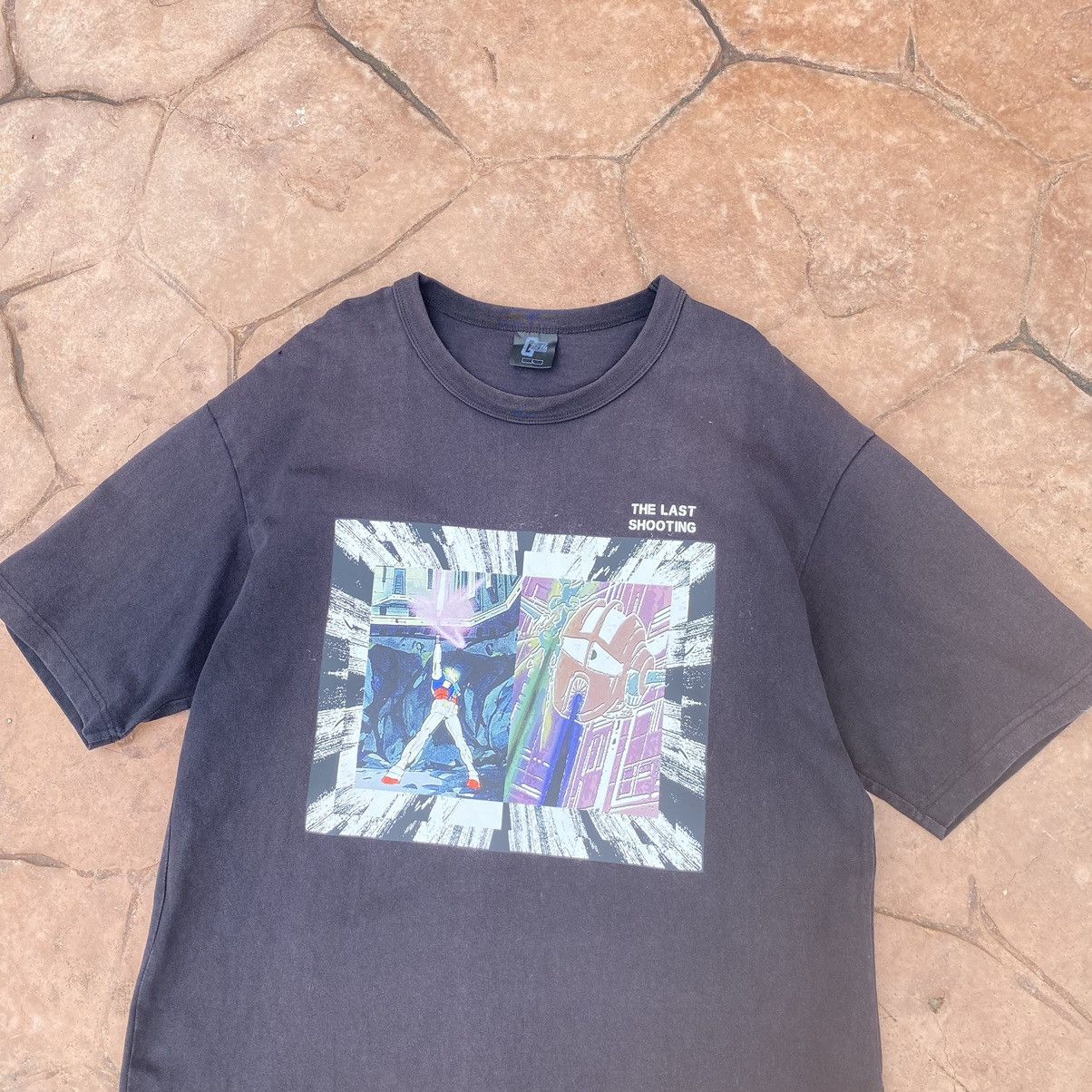 Anime Thrashed Faded Gundam The Last Shooting ERD GRUNGE ANIME TEE Size US L / EU 52-54 / 3 - 2 Thumbnail