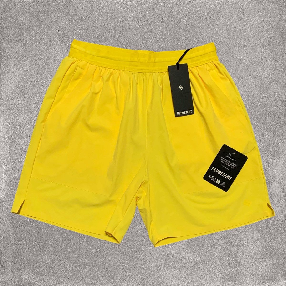 Represent Clo. Represent XS Shorts Team 247 Fused Lemon Yellow Bottoms Size US 28 / EU 44 - 1 Thumbnail