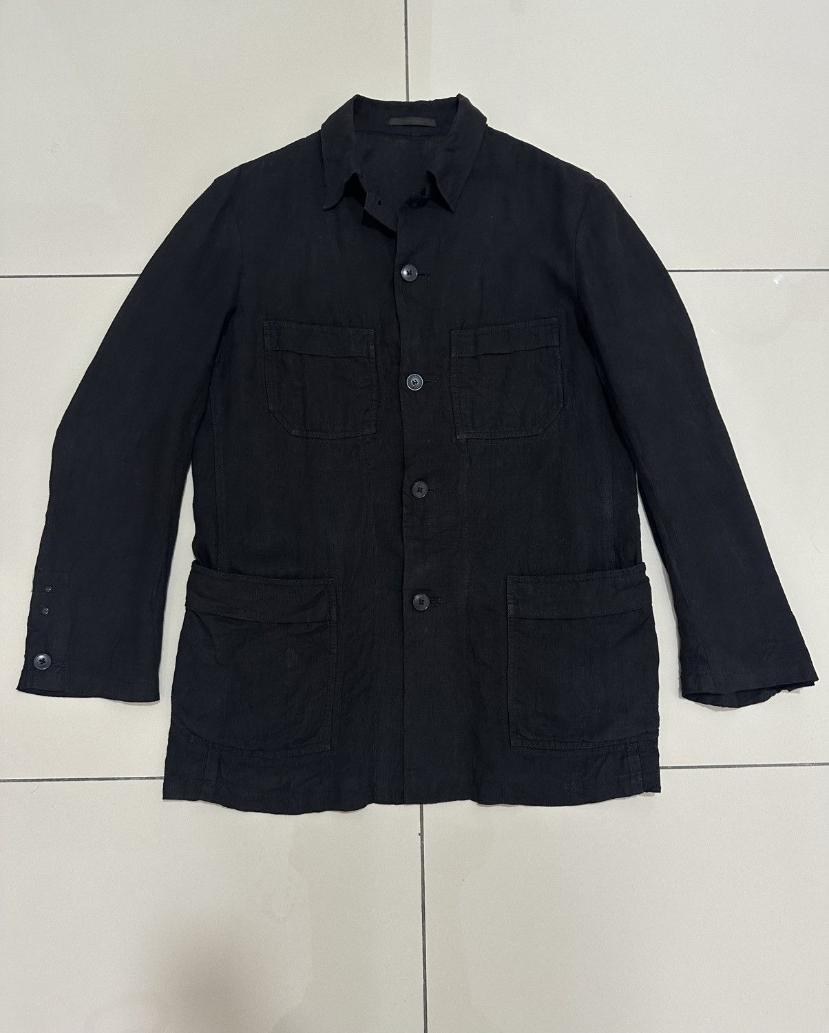 Yohji Yamamoto Yohji Yamamoto Y’s 08 SS Linen Jacket Iconic Yohji Yamamoto Size US L / EU 52-54 / 3 - 3 Thumbnail