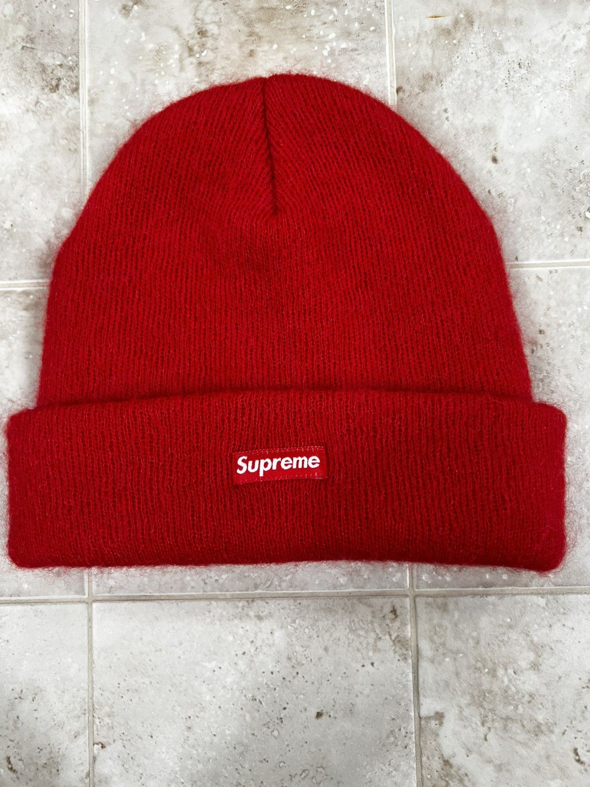 Supreme Supreme Bright Red Mohair Cuffed Beanie Size ONE SIZE - 1 Thumbnail