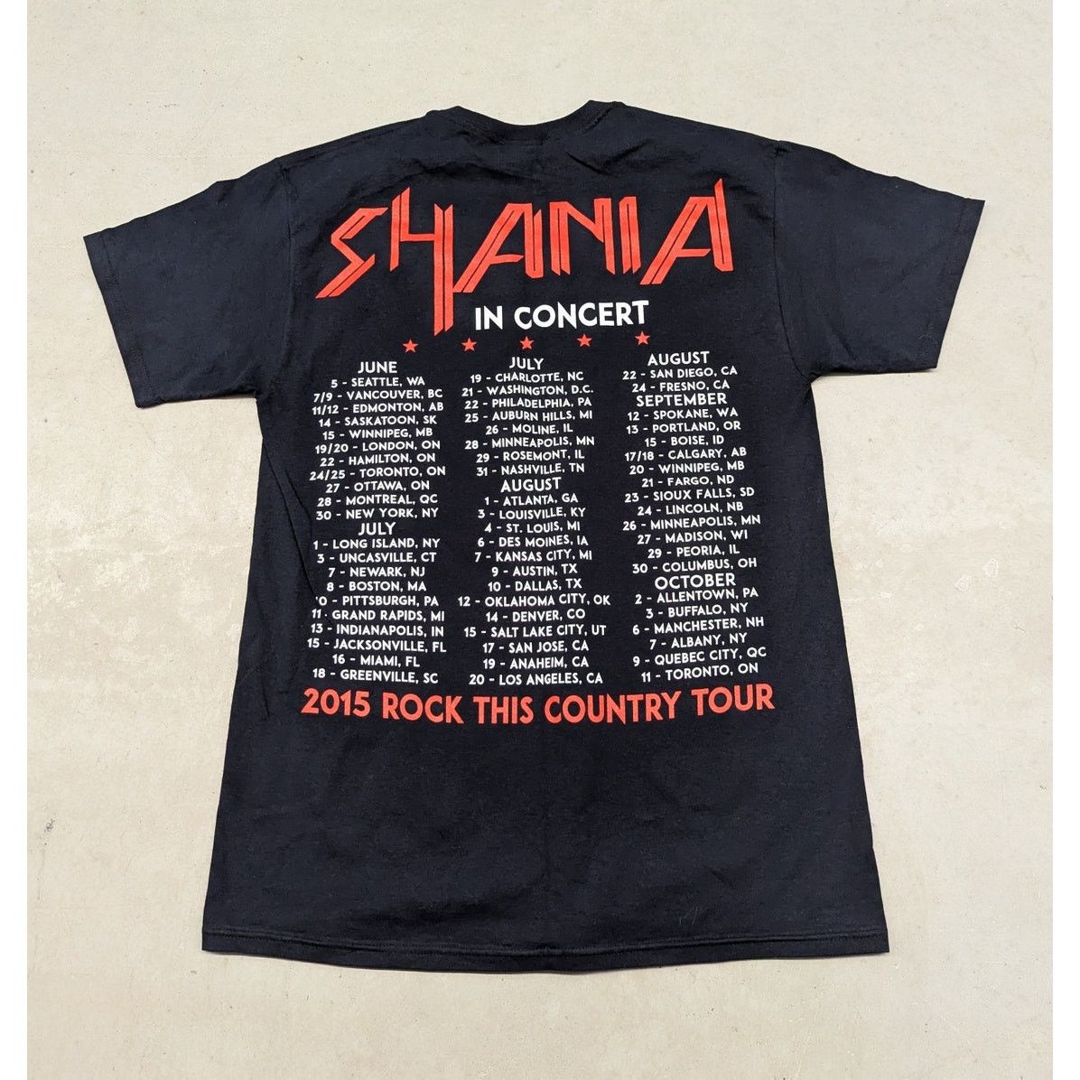 Band Tees × Fruit Of The Loom 2015 Shania Twain The Final Tour Concert t-shirt Size US M / EU 48-50 / 2 - 4 Thumbnail
