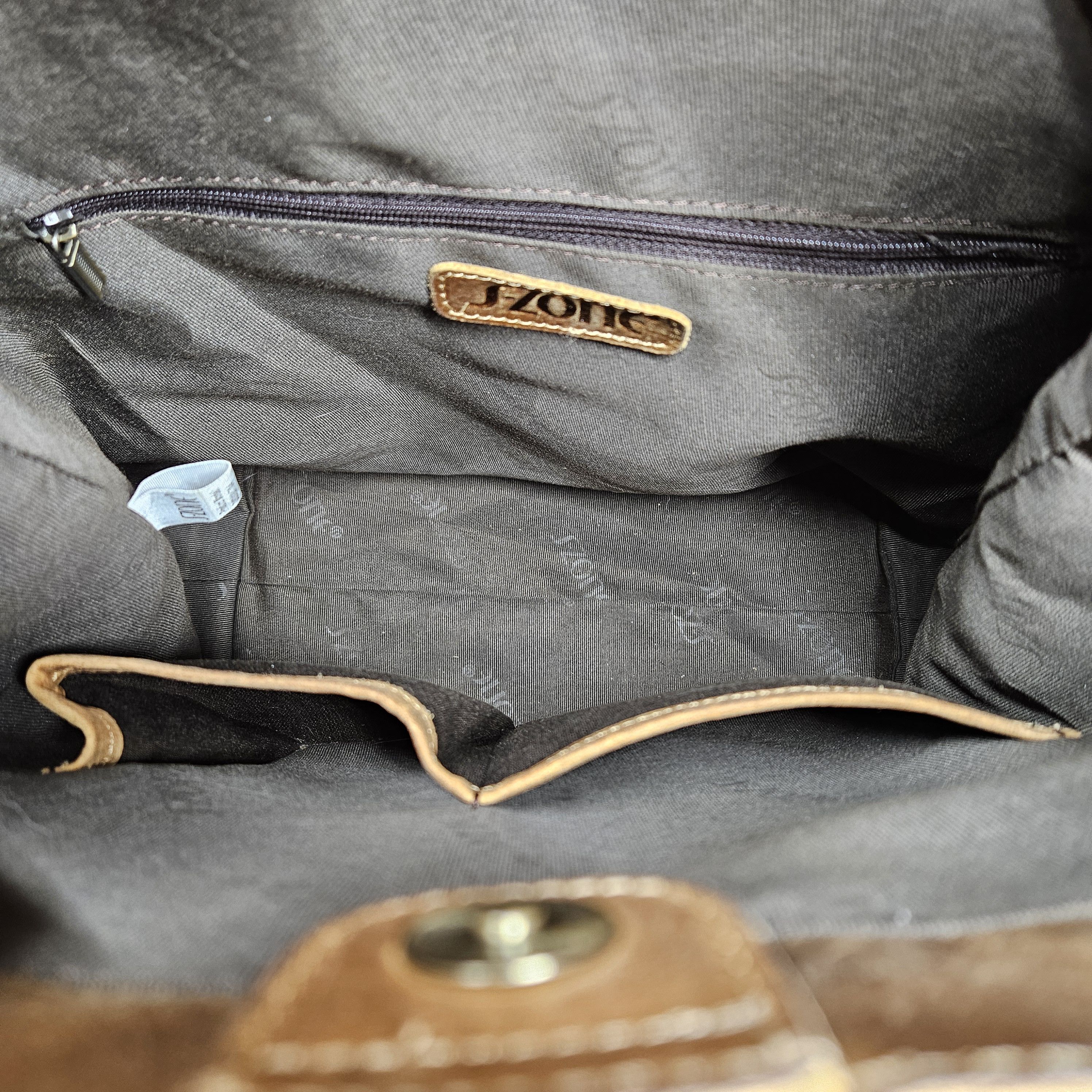Other S-Zone 11x13x5.5" Backpack Unisex Leather Brown Adjustable Size ONE SIZE - 9 Thumbnail