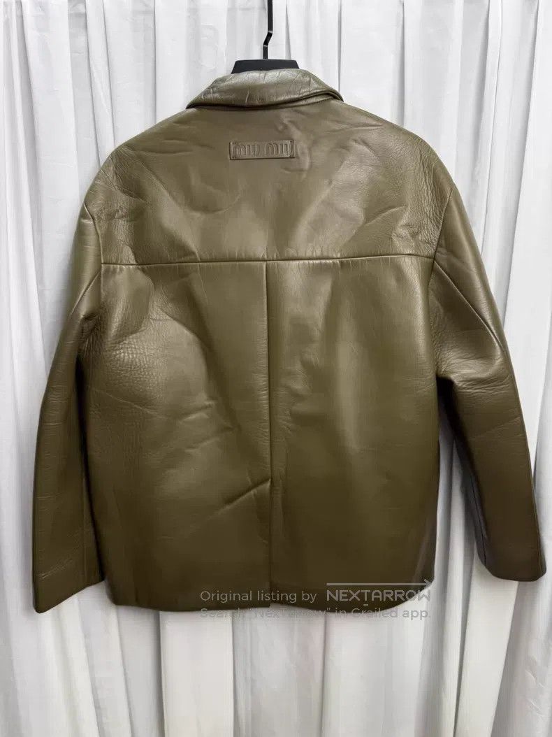 Miu Miu Miu Miu Leather Blazer Jacket Size US XS / EU 42 / 0 - 5 Thumbnail