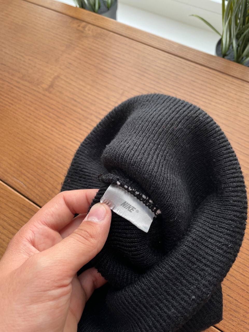 Nike × Vintage Vintage Nike Y2K 90’s Big Swoosh Logo Black Hat Beanie OS Size ONE SIZE - 8 Thumbnail