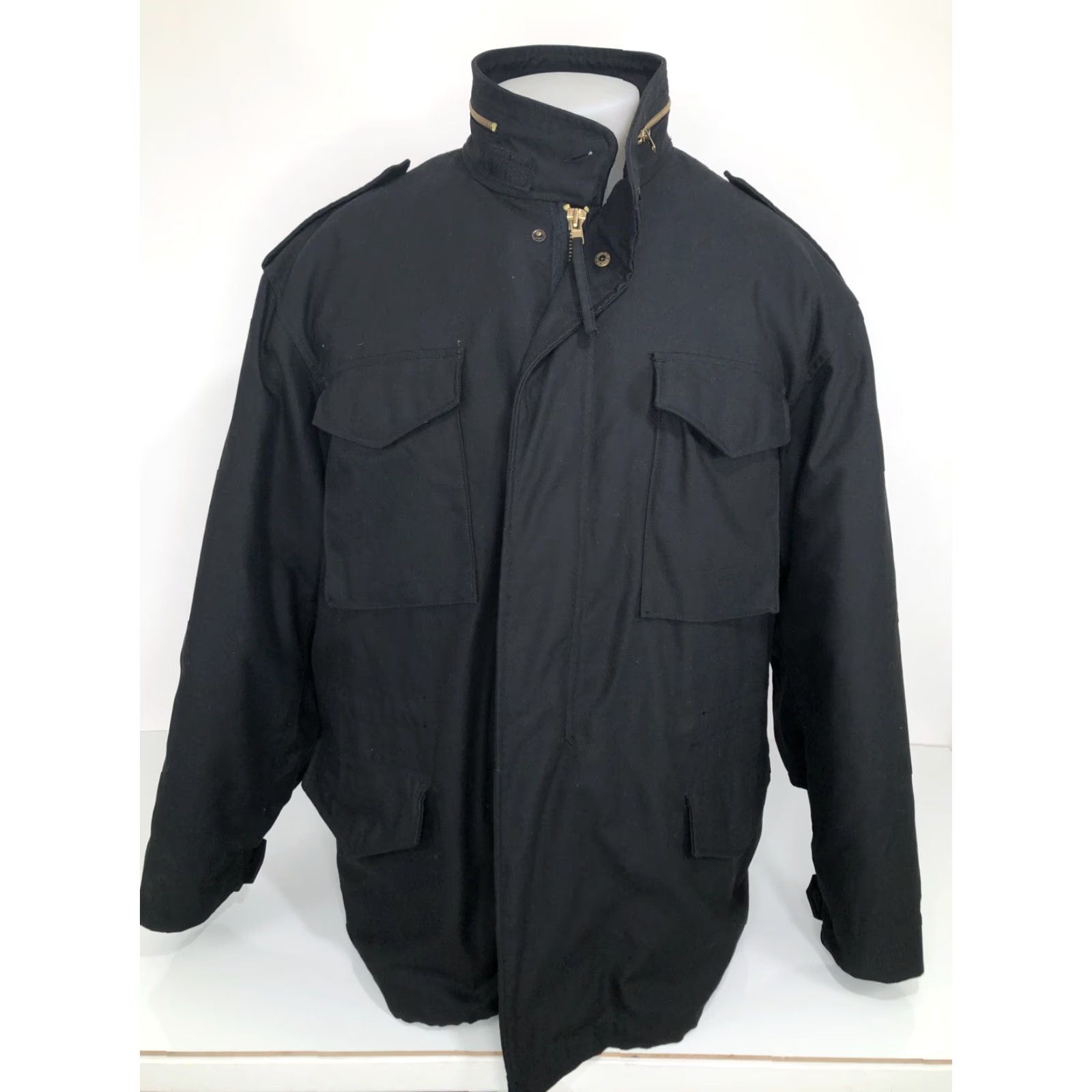 Vintage TRU-SPEC COLD WEATHER Military Field Combat Hooded Jacket Mens XL Black Size US XL / EU 56 / 4 - 2 Thumbnail
