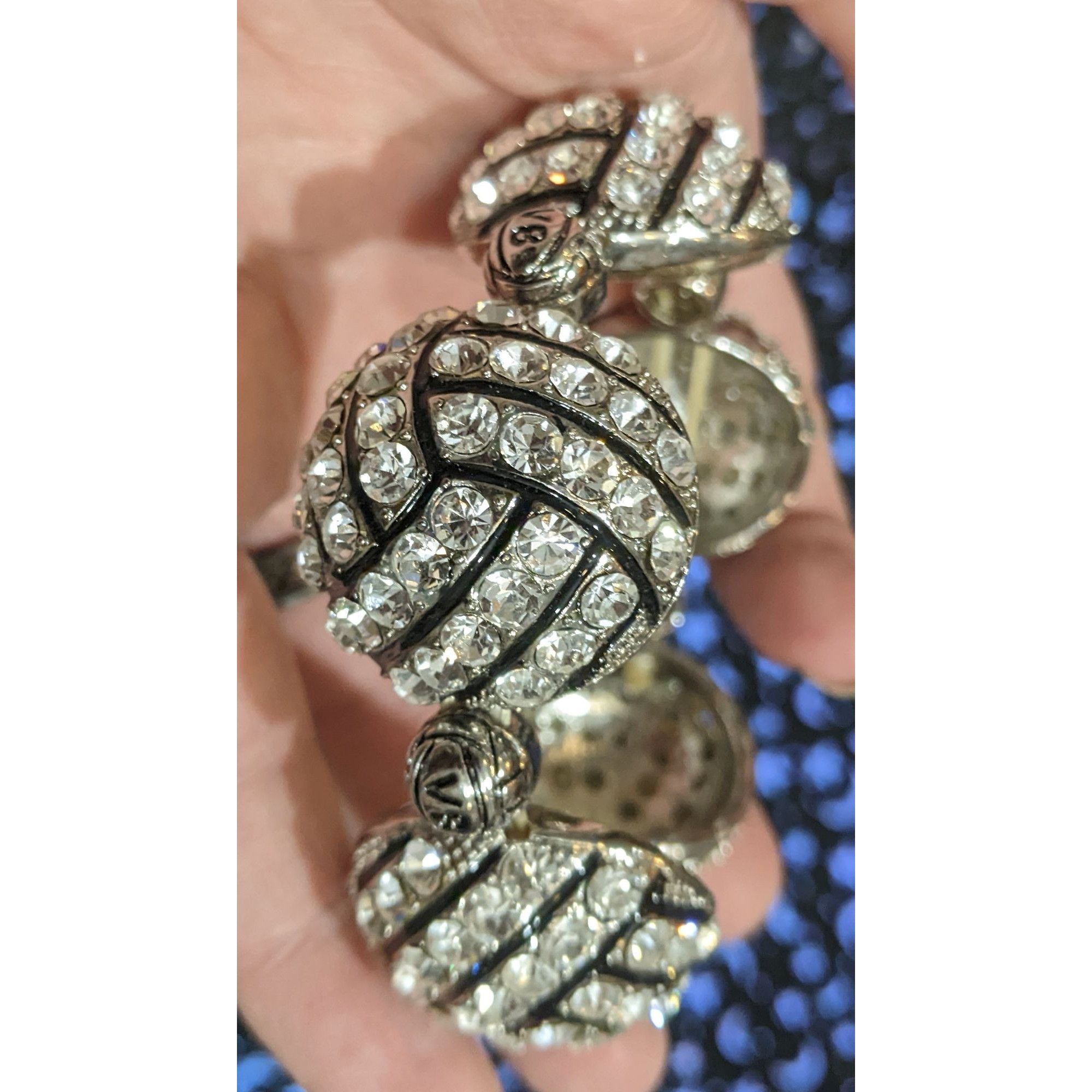 Other Kenz Laurenz Rhinestone Volleyball Bracelet Size ONE SIZE - 3 Thumbnail