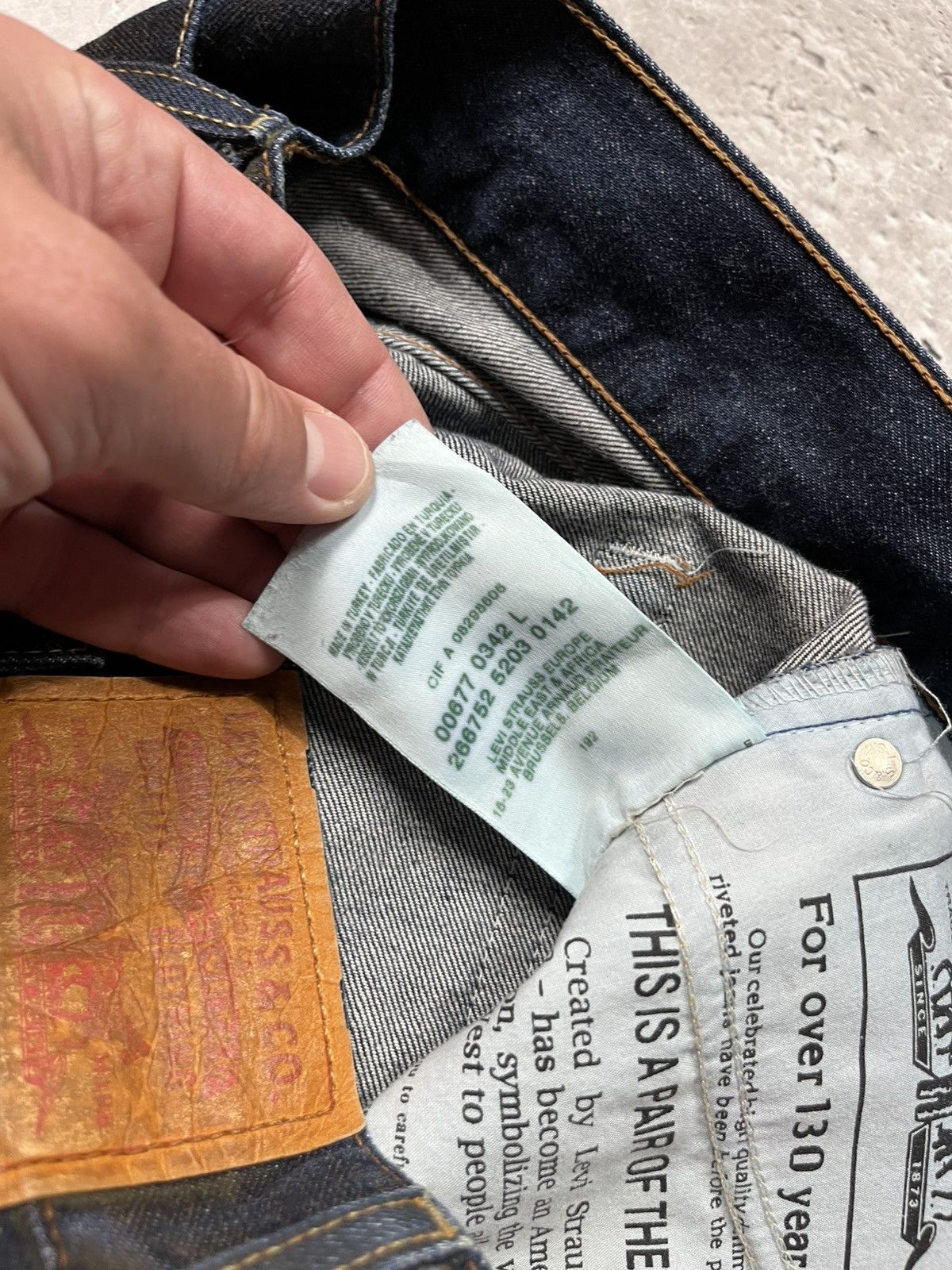 Levi's × Vintage Vintage Levi’s Red Tab Denim Mini Skirt Back Belted Waist Size 30" / US 8 / IT 44 - 12 Thumbnail