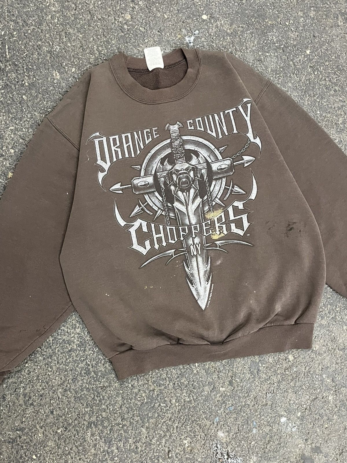 Vintage Orange County choppers y2k mocha brown boxy thrashed hype Size US M / EU 48-50 / 2 - 4 Thumbnail