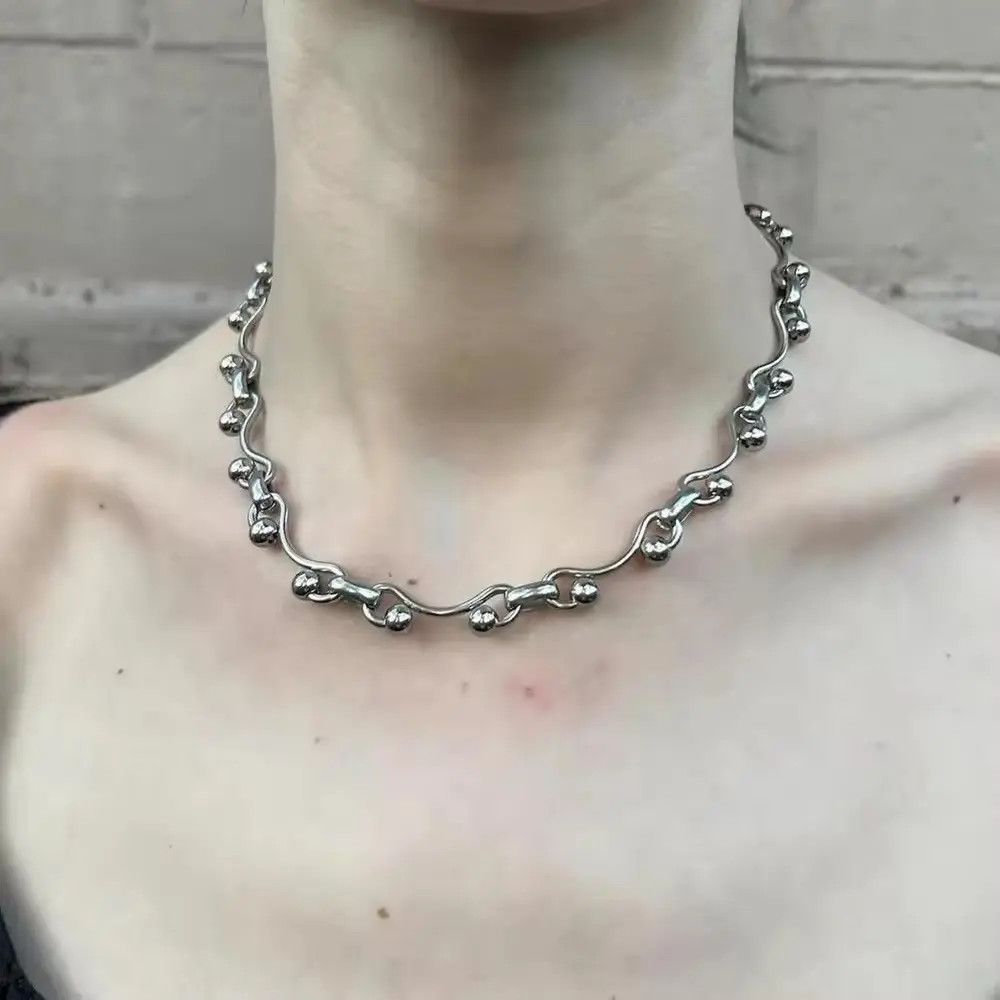 Jewelry Wave Ball Chain Necklace Size ONE SIZE - 1 Thumbnail