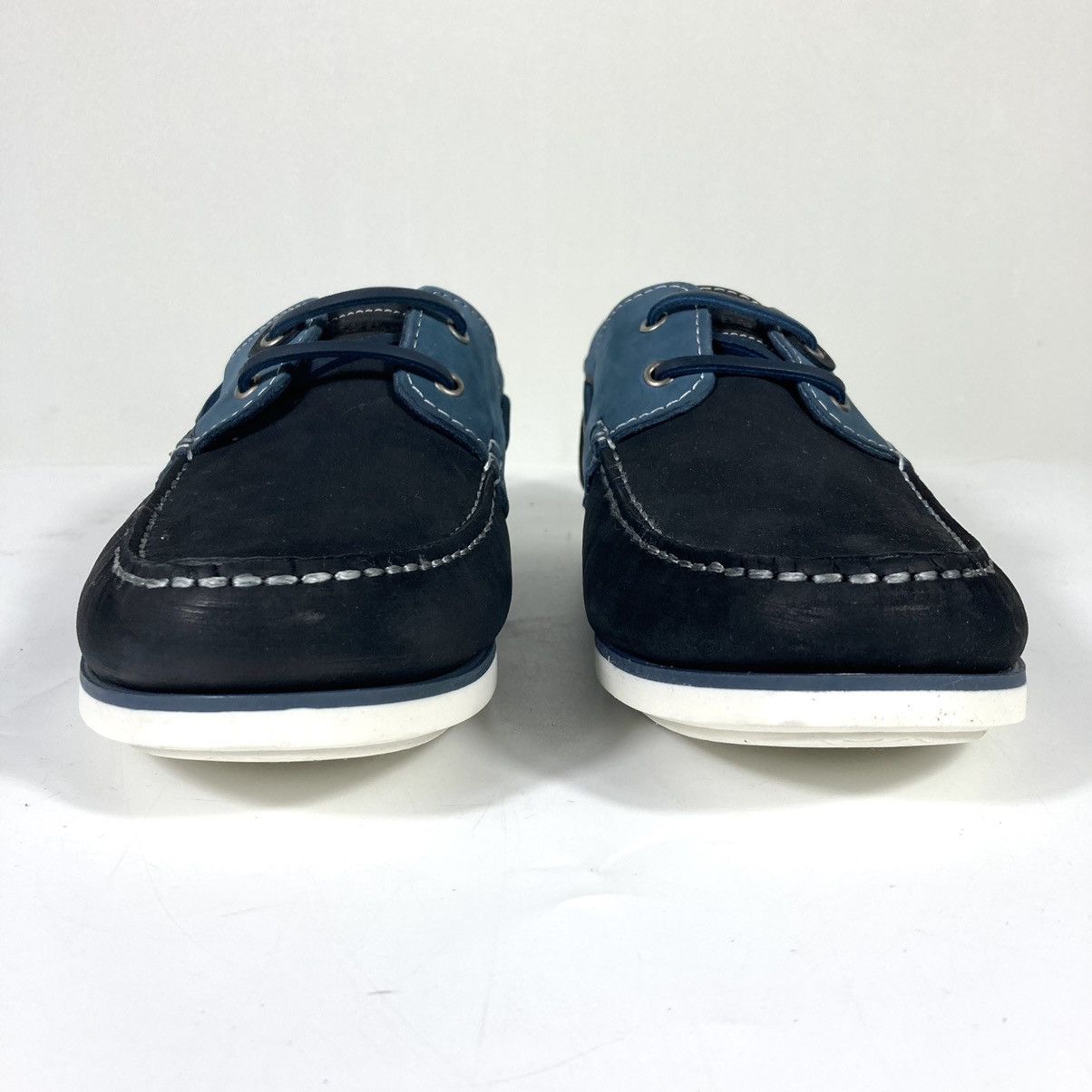 Barbour Barbour Mens Leather & Suede Wake Boat Shoes Washed Blue 12 Size US 12 / EU 45 - 11 Thumbnail