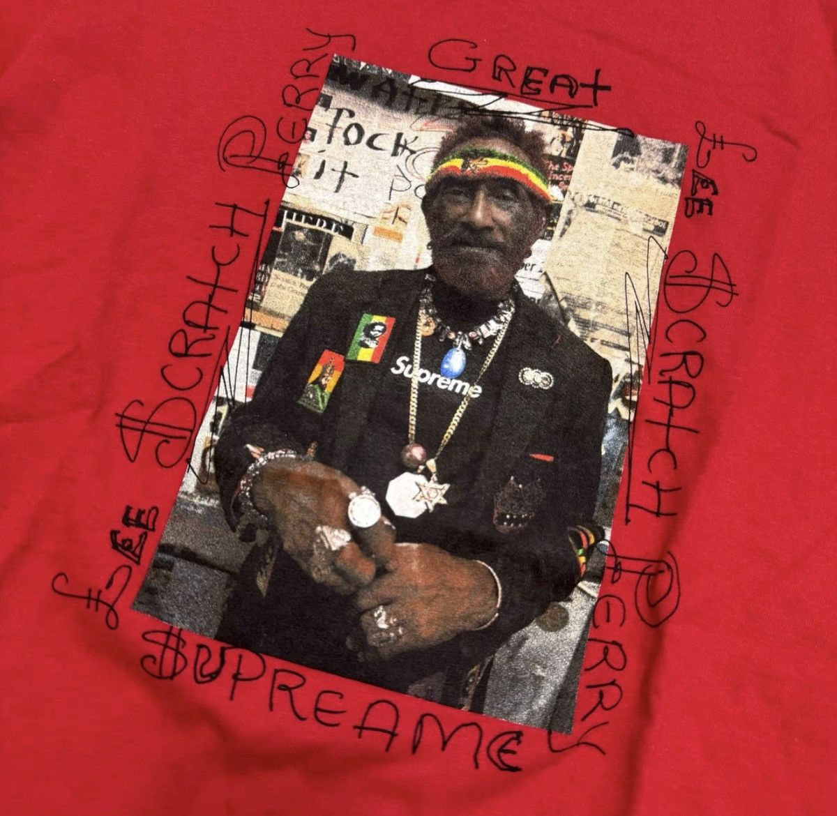 Supreme Supreme Lee Perry photo tee medium red Size US M / EU 48-50 / 2 - 2 Thumbnail