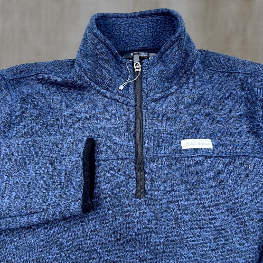 Eddie Bauer Eddie Bauer Sweater Men M Blue 1/4 Zip Pullover Knit Classic Modern Regular Fit Lightweight All Seasons Size US M / EU 48-50 / 2 - 1 Thumbnail