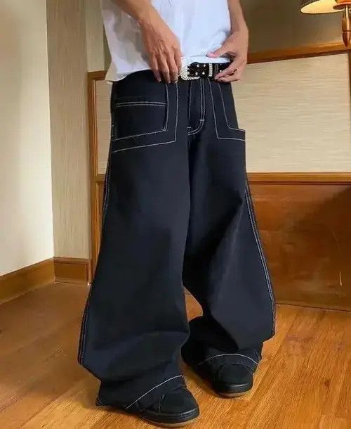 Other Harajuku Embroidery Baggy Jeans Size US 30 / EU 46 - 1 Thumbnail