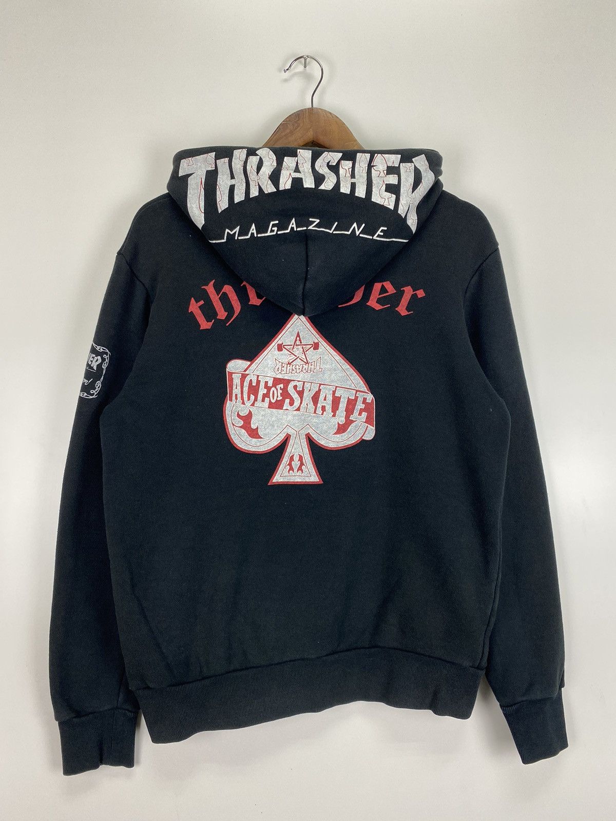 Thrasher × Vintage Vintage Thrasher Ace of Skate hoodie Size US L / EU 52-54 / 3 - 3 Thumbnail