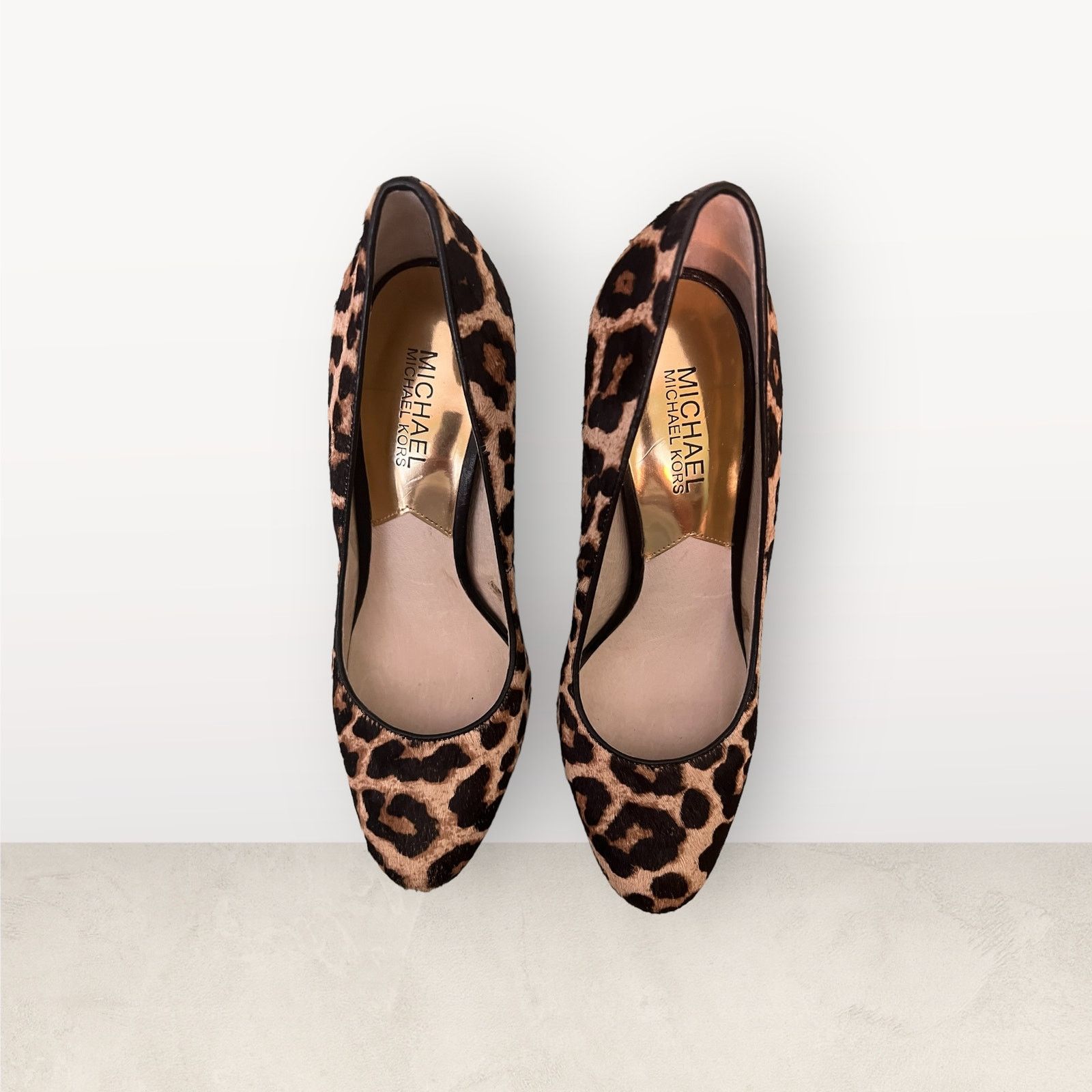 Michael Kors Michael Kors Calf Hair Platform Gold Chain Around Heel 7.5 Size US 7.5 / IT 37.5 - 1 Thumbnail