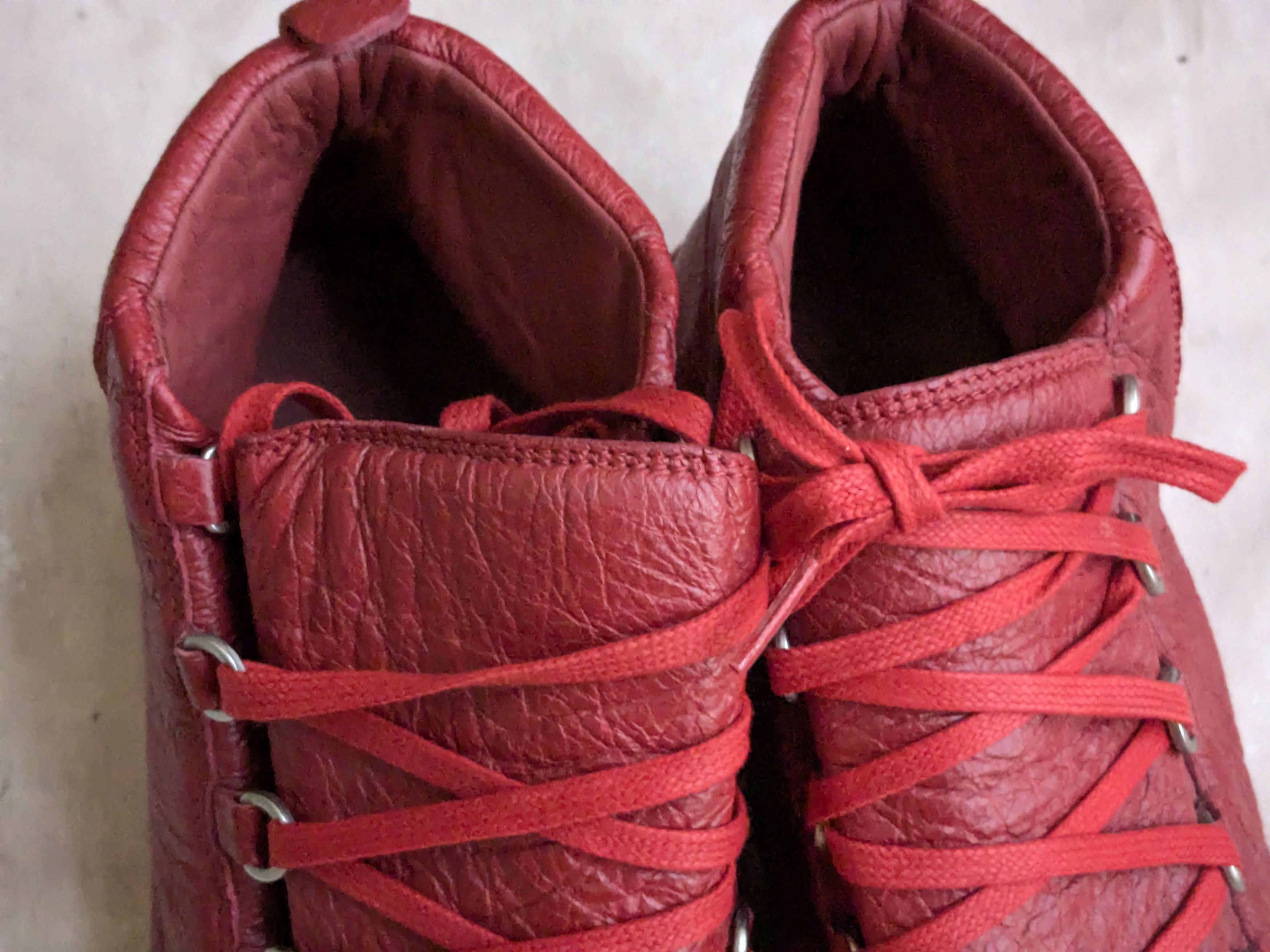 Balenciaga Balenciaga Arena Red 13 High Tops Leather Size US 13 / EU 46 - 2 Thumbnail