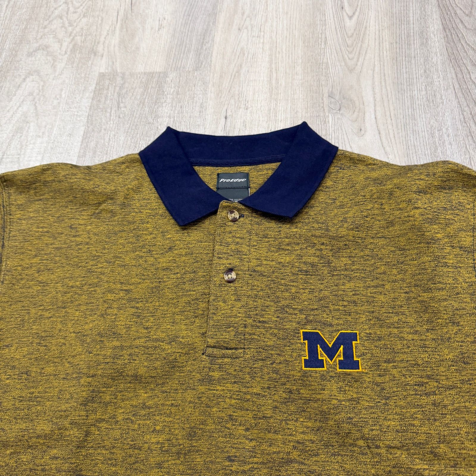 Vintage Vintage Michigan Wolverines Polo Shirt Men's Large NEW Size US L / EU 52-54 / 3 - 3 Thumbnail