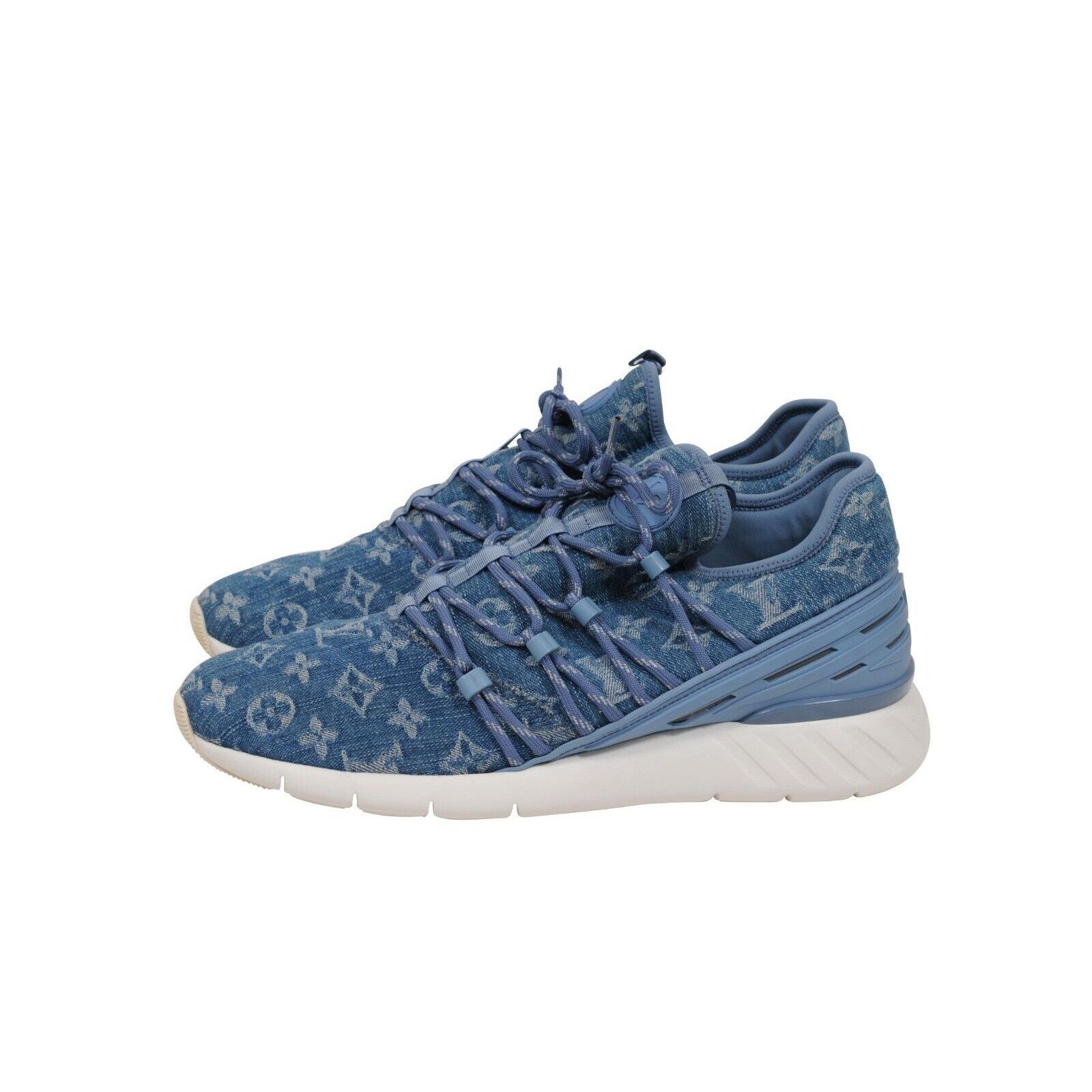 Louis Vuitton Blue Denim Fastlane Sneakers - 01911 Size US 8.5 / EU 41-42 - 4 Thumbnail