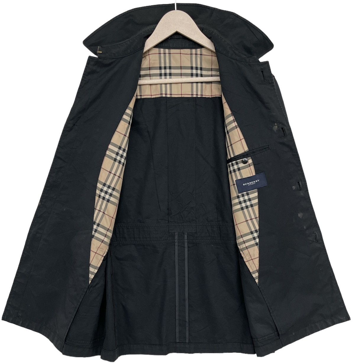 Burberry × Japanese Brand × Vintage Vintage Burberry London Button Up Black Jacket Size US M / EU 48-50 / 2 - 2 Thumbnail