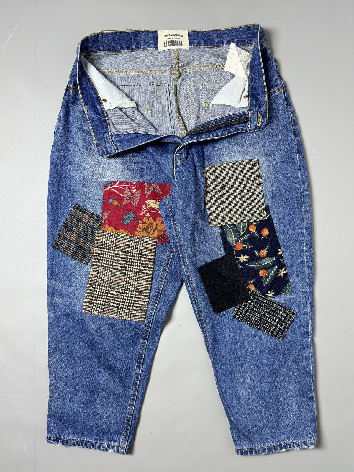 Comme des Garcons × Junya Watanabe CDG - JUNYA WATANABE — DENIM PATCHWORK JEANS Size US 32 / EU 48 - 4 Thumbnail