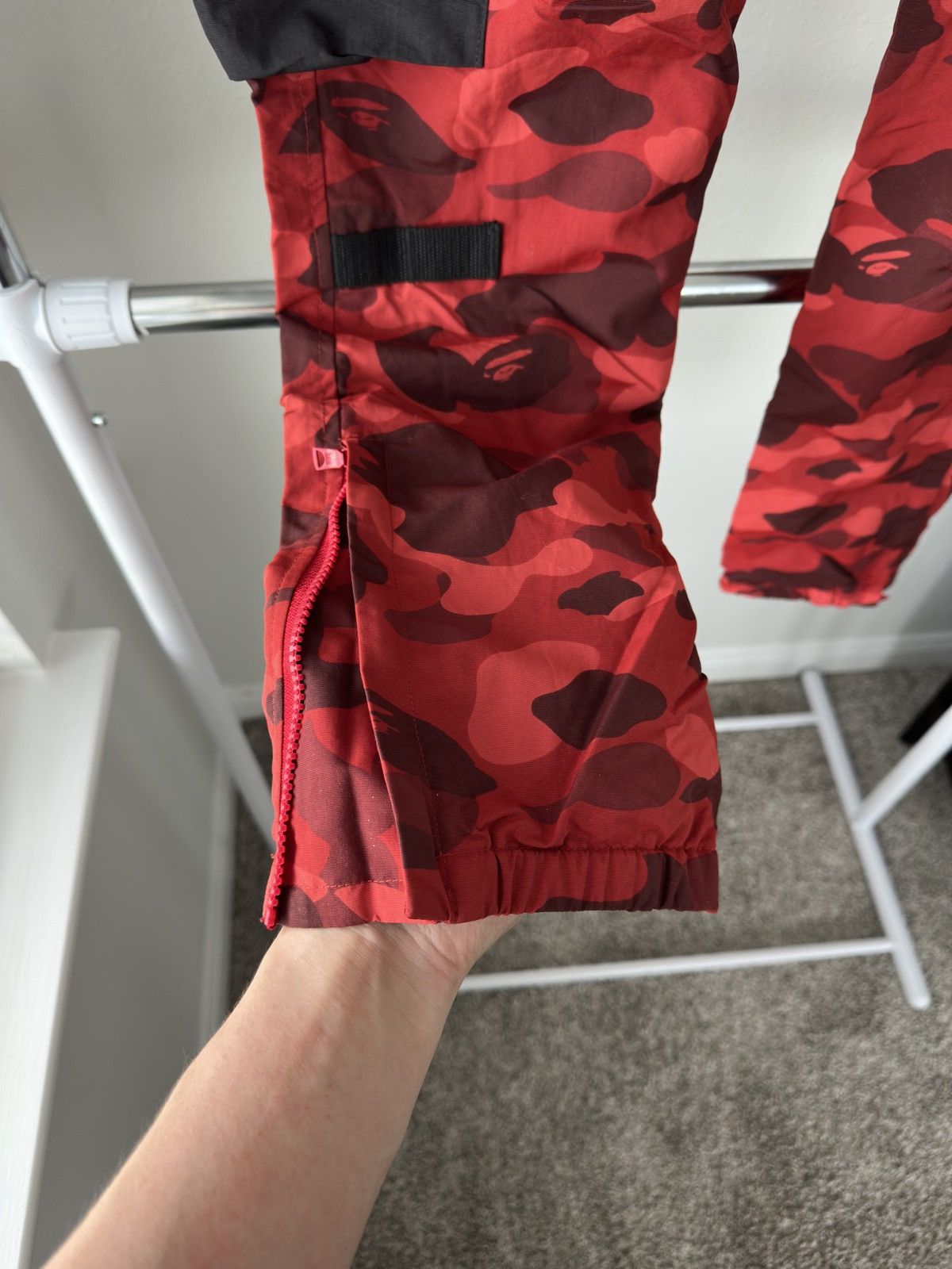 Bape BAPE Camo Cargo Nylon Pants Red Size US 30 / EU 46 - 6 Thumbnail