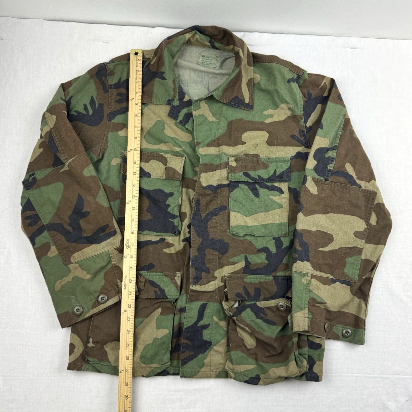 Vintage VINTAGE US Army Button-Up Shirt Adult M Green Military 80s Camouflage Long Sleeve Button-Up Mens Size US M / EU 48-50 / 2 - 7 Thumbnail