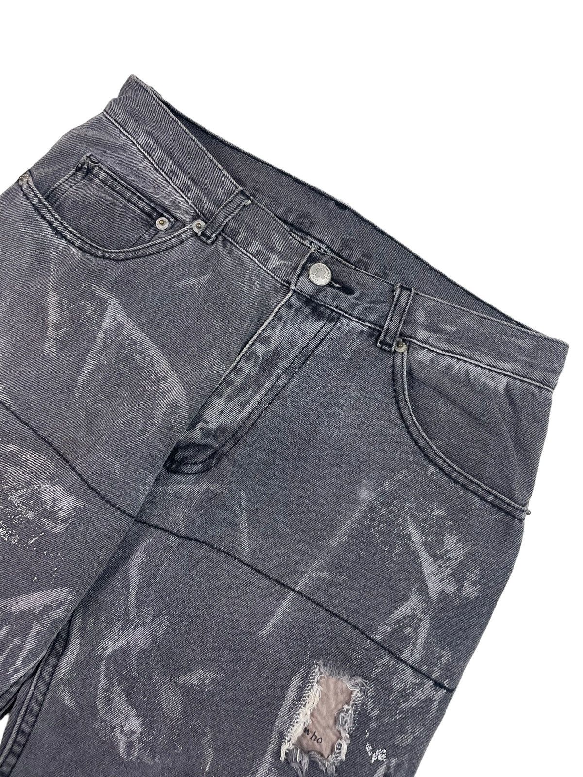 Japanese Brand × Seditionaries Japan Berning-Sho Distressed Denim Patchwork Jeans Size US 29 - 2 Thumbnail