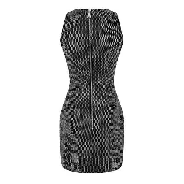 Balmain o1g2r1mq0924 Mini Dress in Black & Grey Size XS / US 0-2 / IT 36-38 - 2 Thumbnail