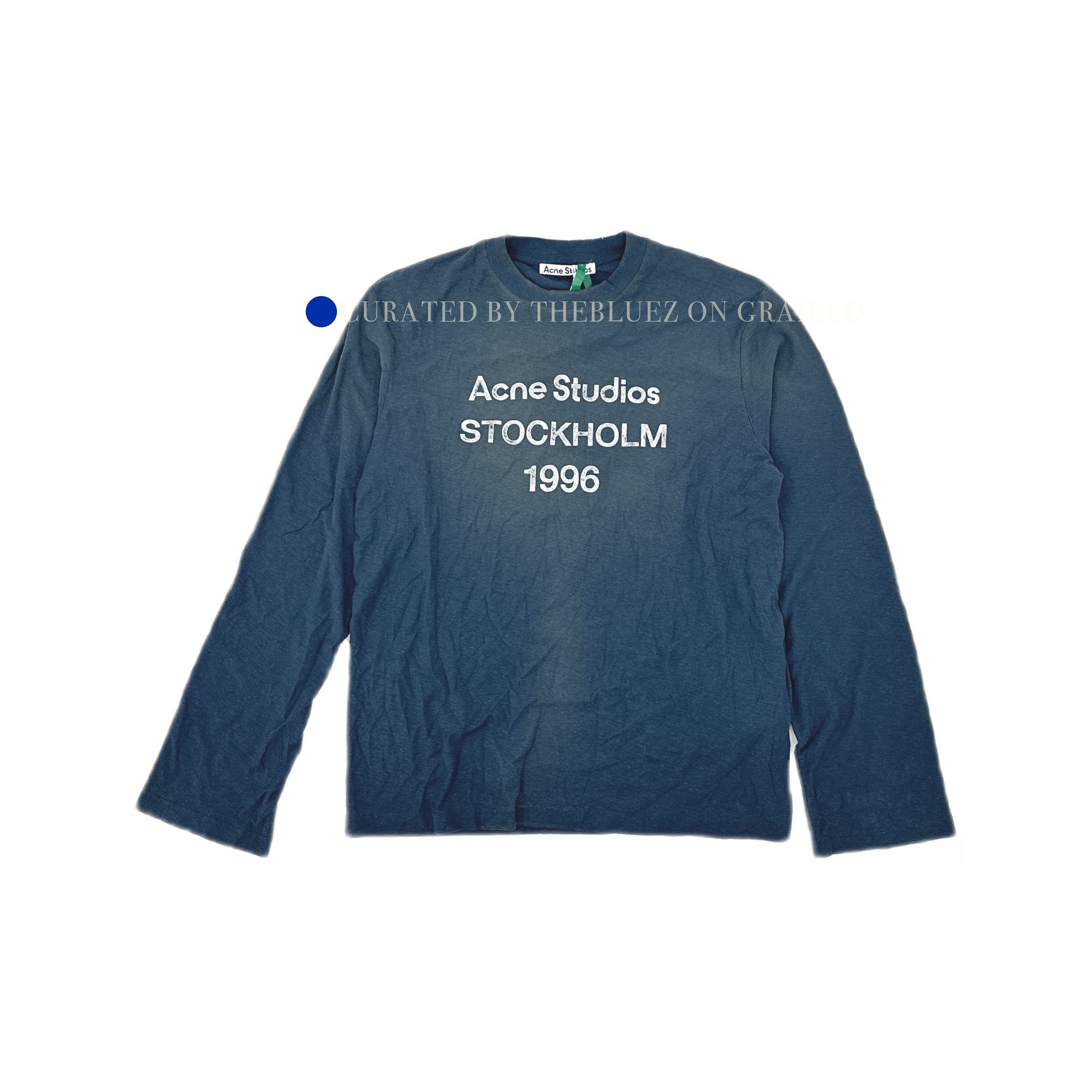 Acne Studios Vintage-Inspired Blue Long Sleeve T-Shirt Size US XS / EU 42 / 0 - 1 Thumbnail